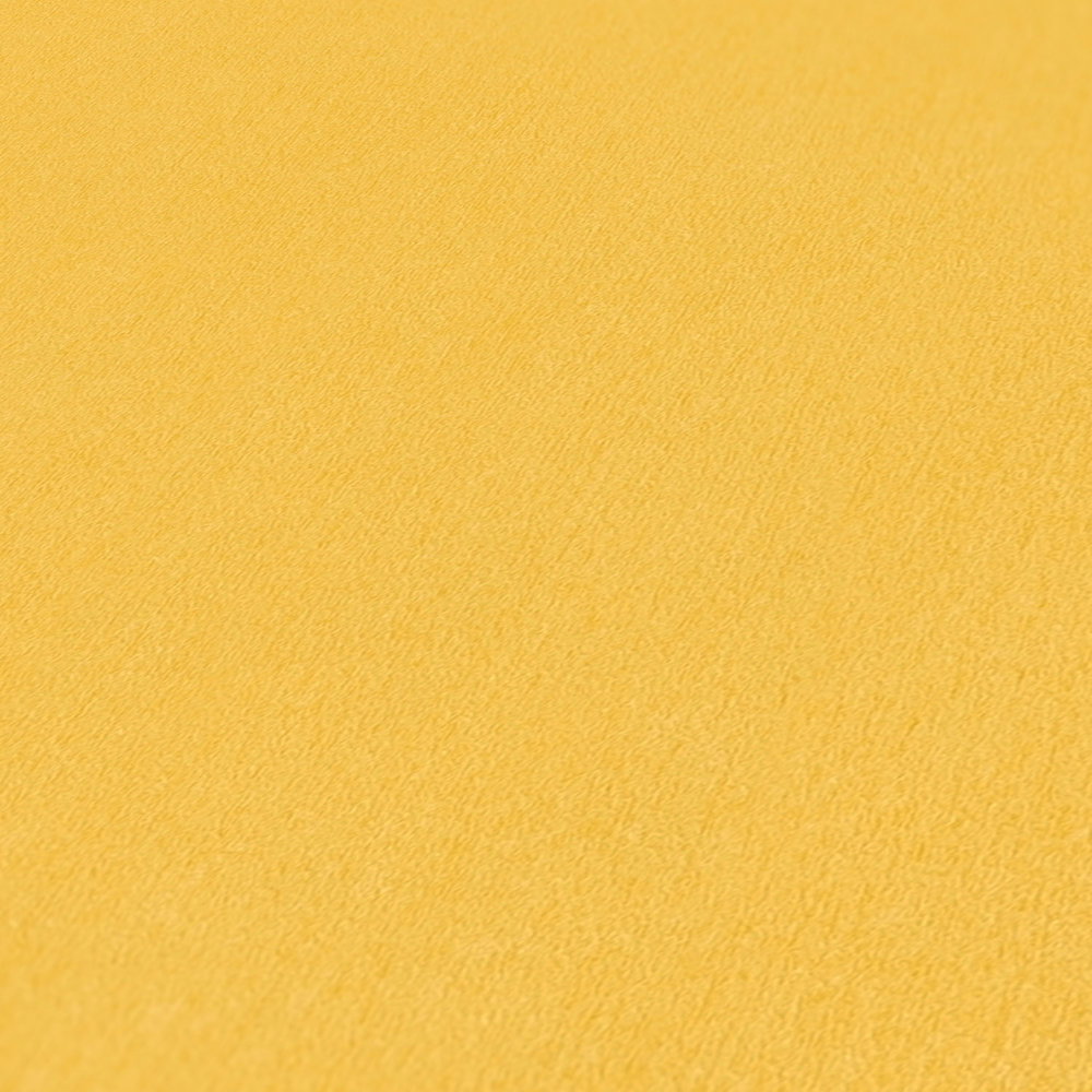             Senfgelbe Tapete Kinderzimmer einfarbig – Gelb
        