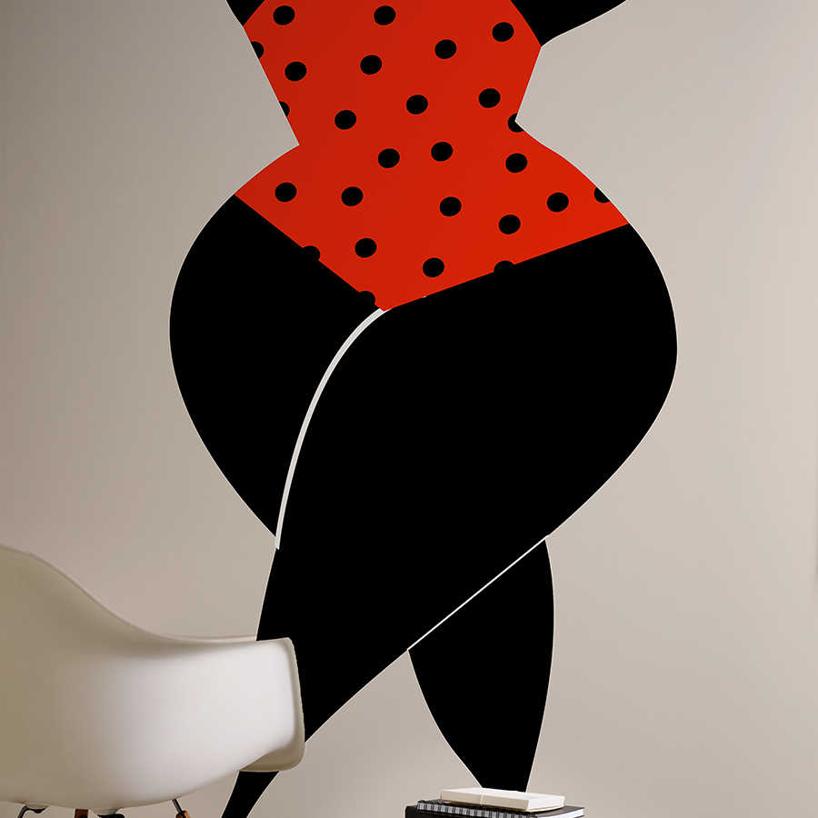         Papier peint artistique Figure féminine en maillot de bain - Rouge
    