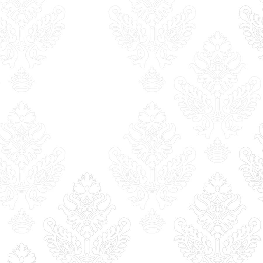         Design behang barok stijl patroon grijs op premium glad vlies
    