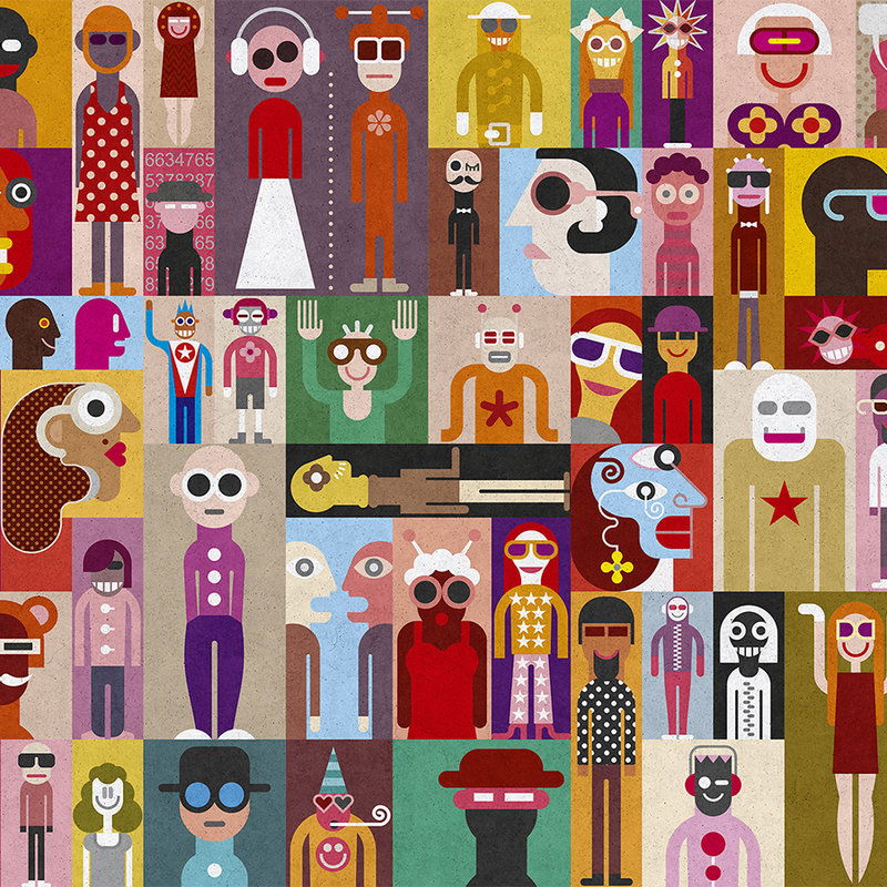 Applikation, Muster, Kunst, Collage, Person