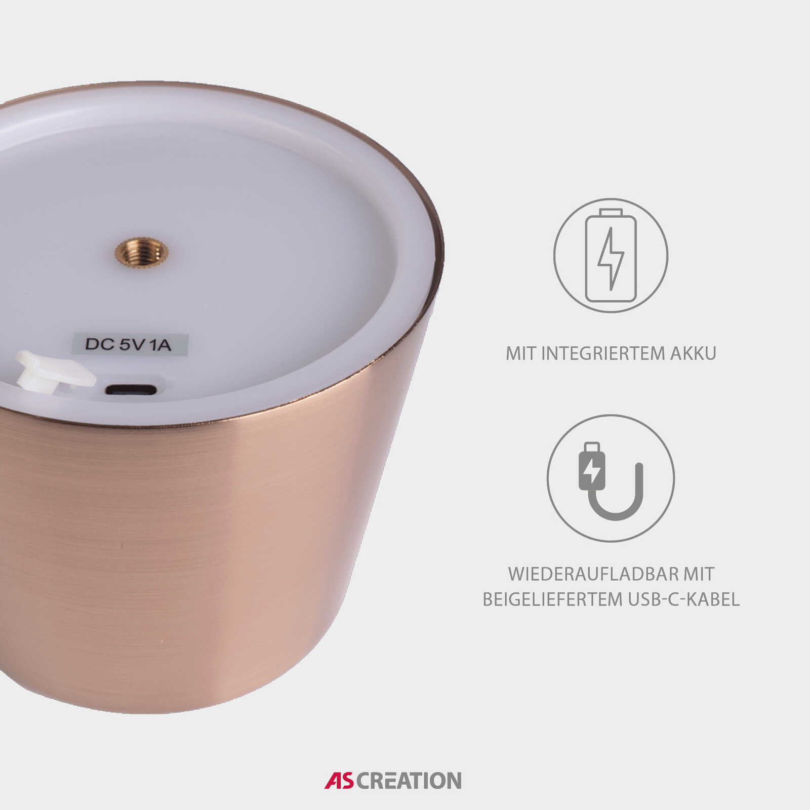 Tischleuchte aus Metall - Luma 1 – Bronze, Metallic