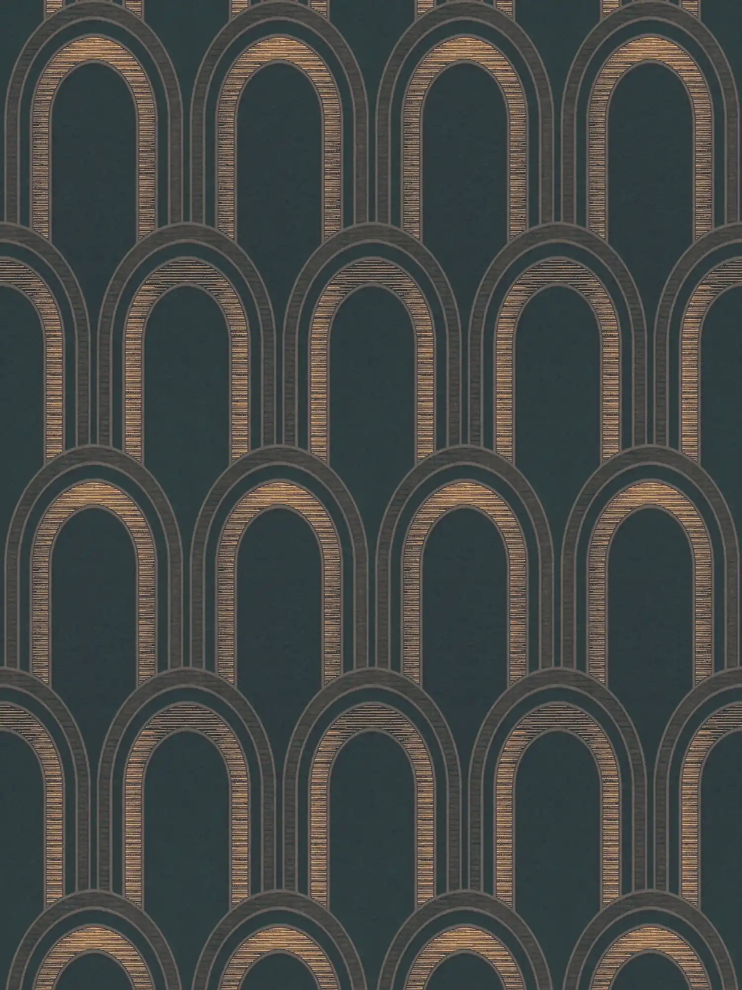         Vliestapete in Bogenoptik – Schwarz, Beige, Gold
    