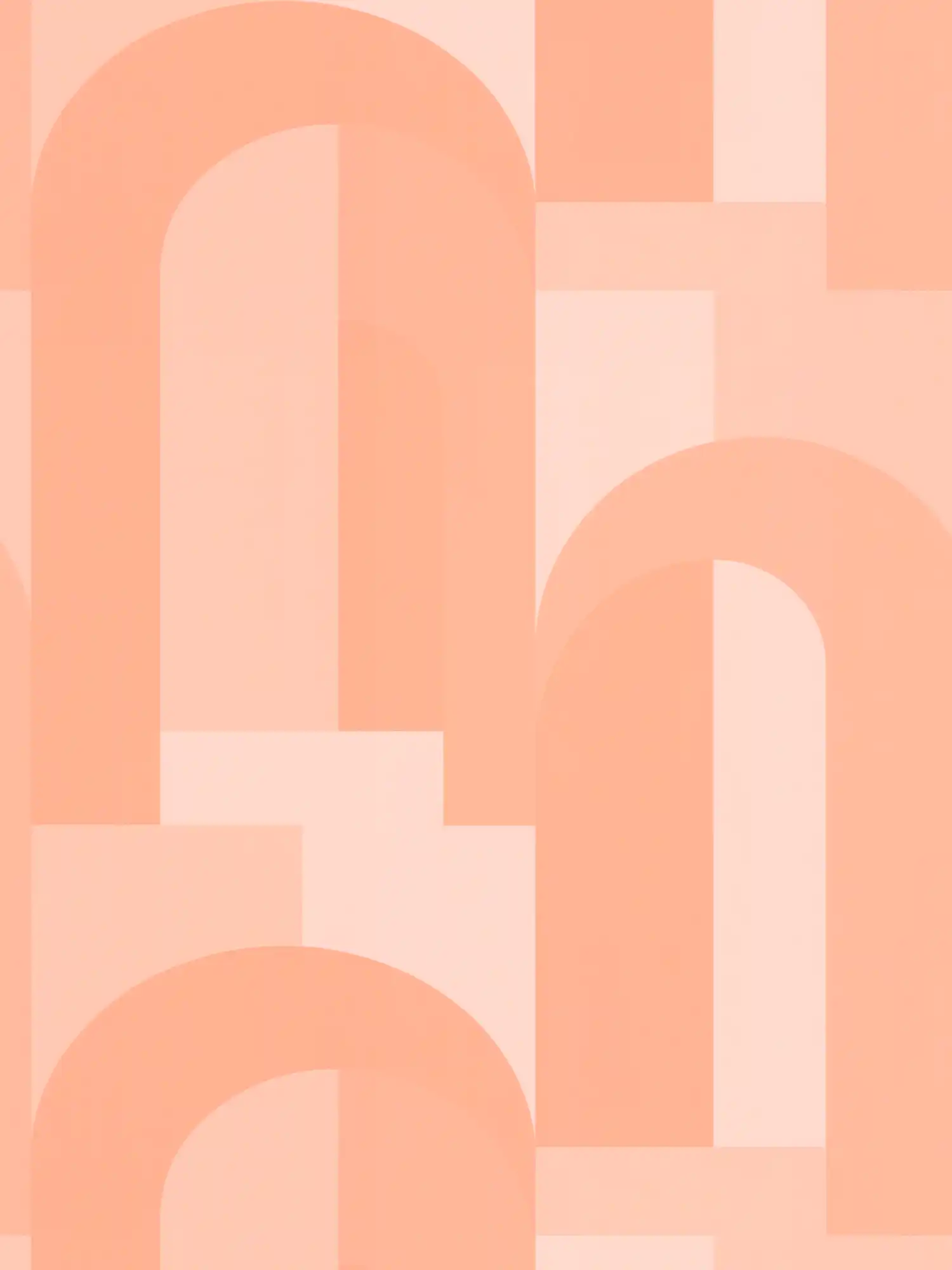         Grafiktapete mit Bogen – Orange, Beige
    