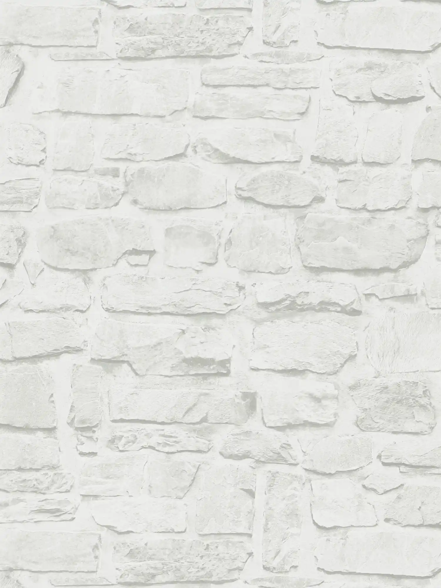         Self-adhesive wallpaper | White stone look with 3D optics - white, grey
    