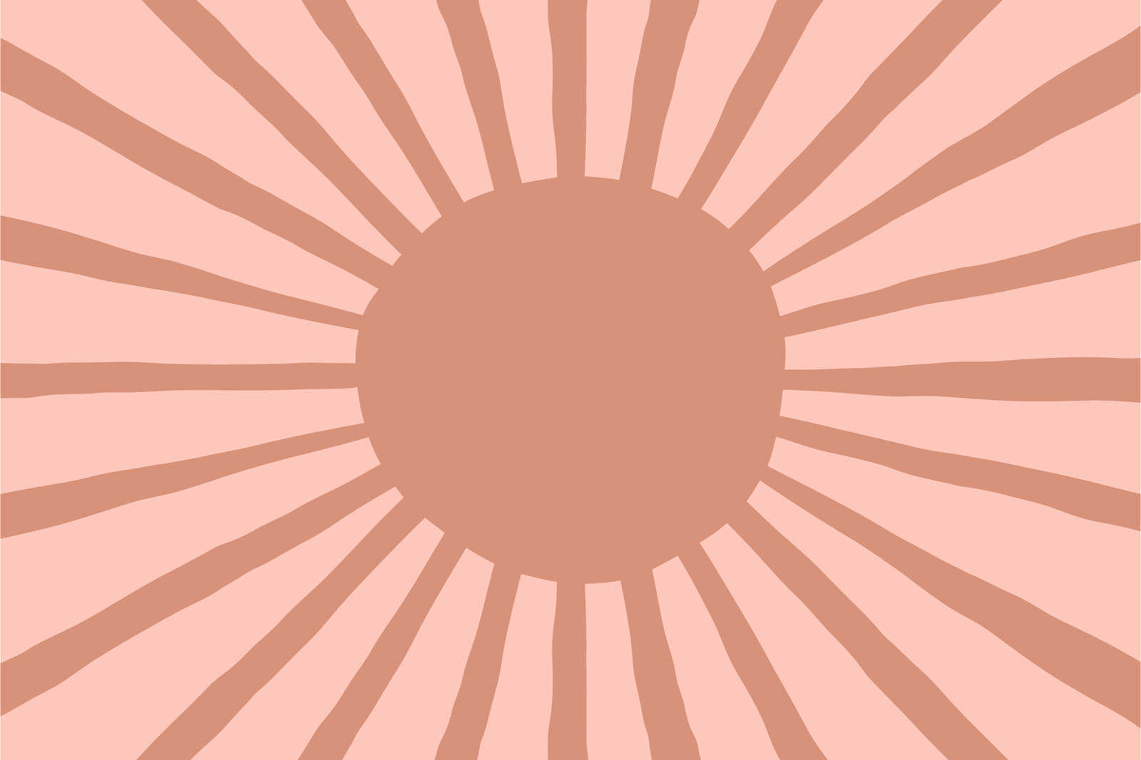 Leinwand abstrakte Sonne im gemalten Stil – 90 cm x 60 cm