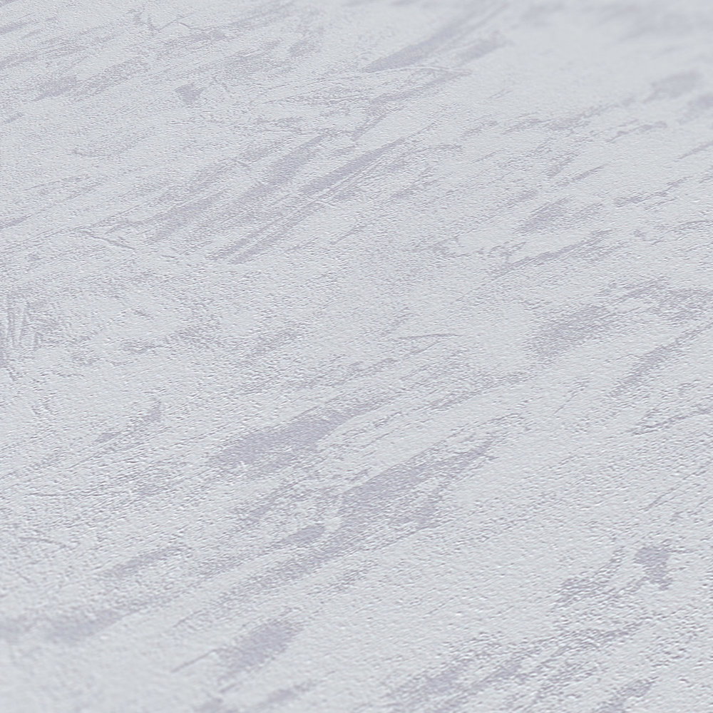             Einfarbige Mustertapete Wischputz-Optik – Grau, Violett
        