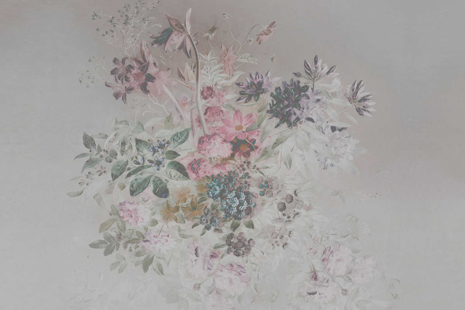 Blumen Leinwandbild mit Pastellfarben Design – 0,90 m x 0,60 m