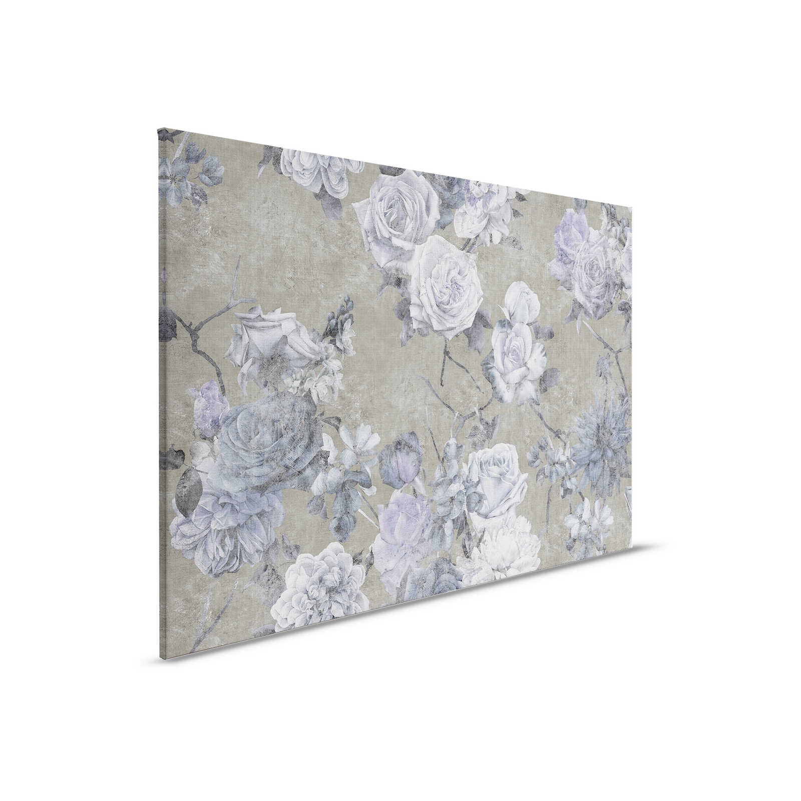        Sleeping Beauty 1 - Tableau sur toile Fleurs de roses au look usé - 0,90 m x 0,60 m
    