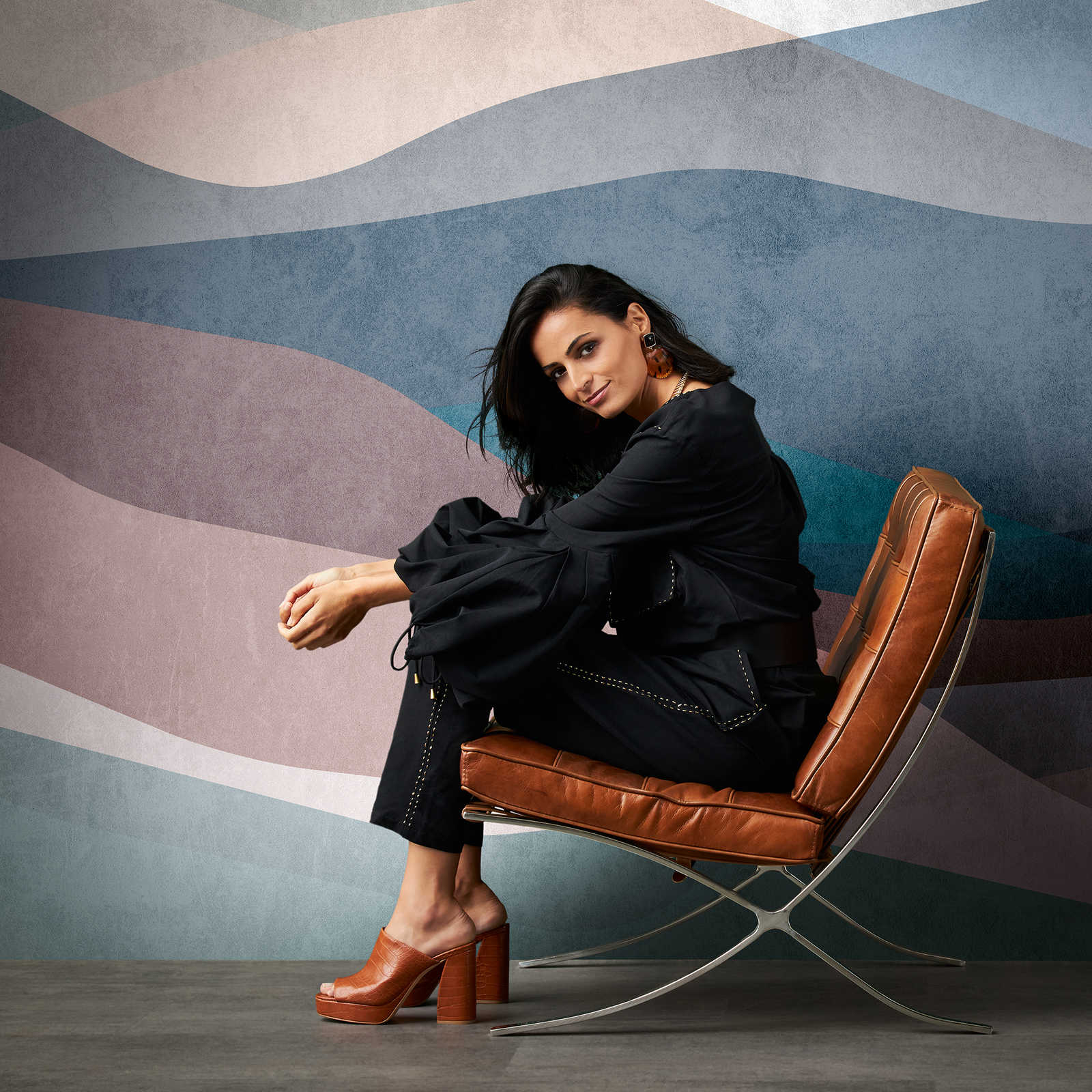         Nouveauté en matière de papier peint - papier peint à motifs abstraits Paysage avec structure en crépi
    