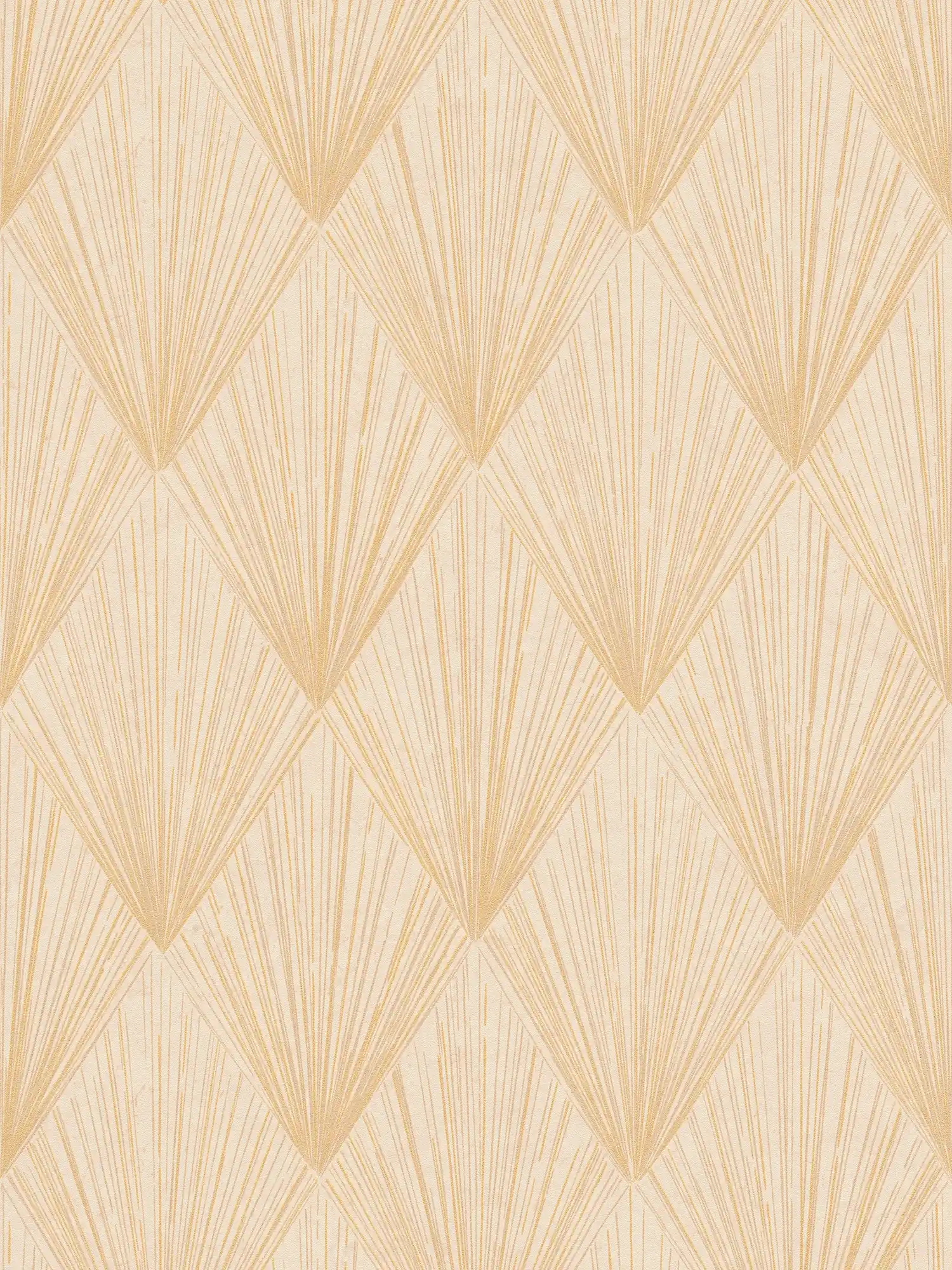         Papier peint à motifs dorés dans le nouveau style Art déco - beige, métallique
    