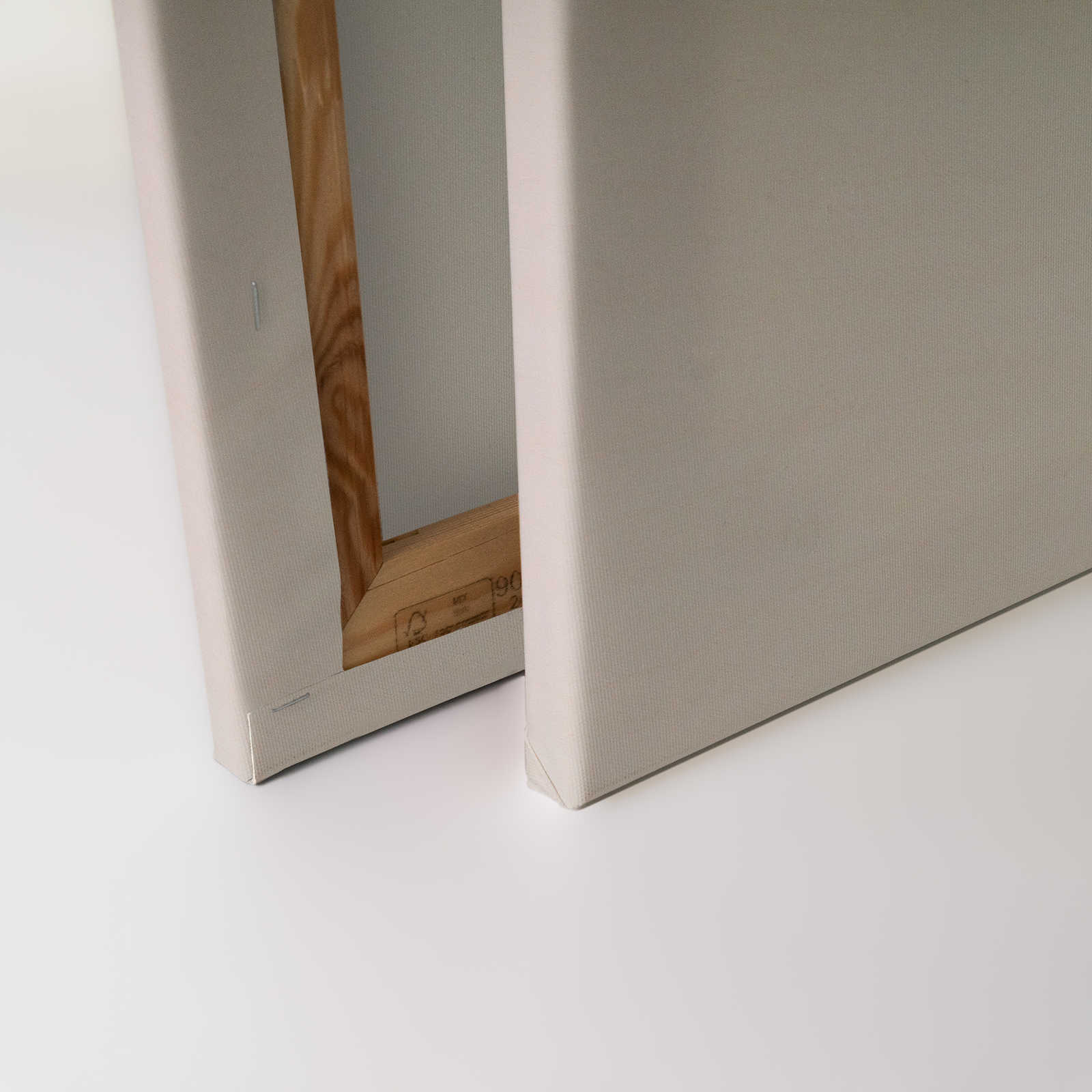             Workshop 3 - Ombre Leinwandbild Beige & Weiß mit Holzmaserung – 0,90 m x 0,60 m
        