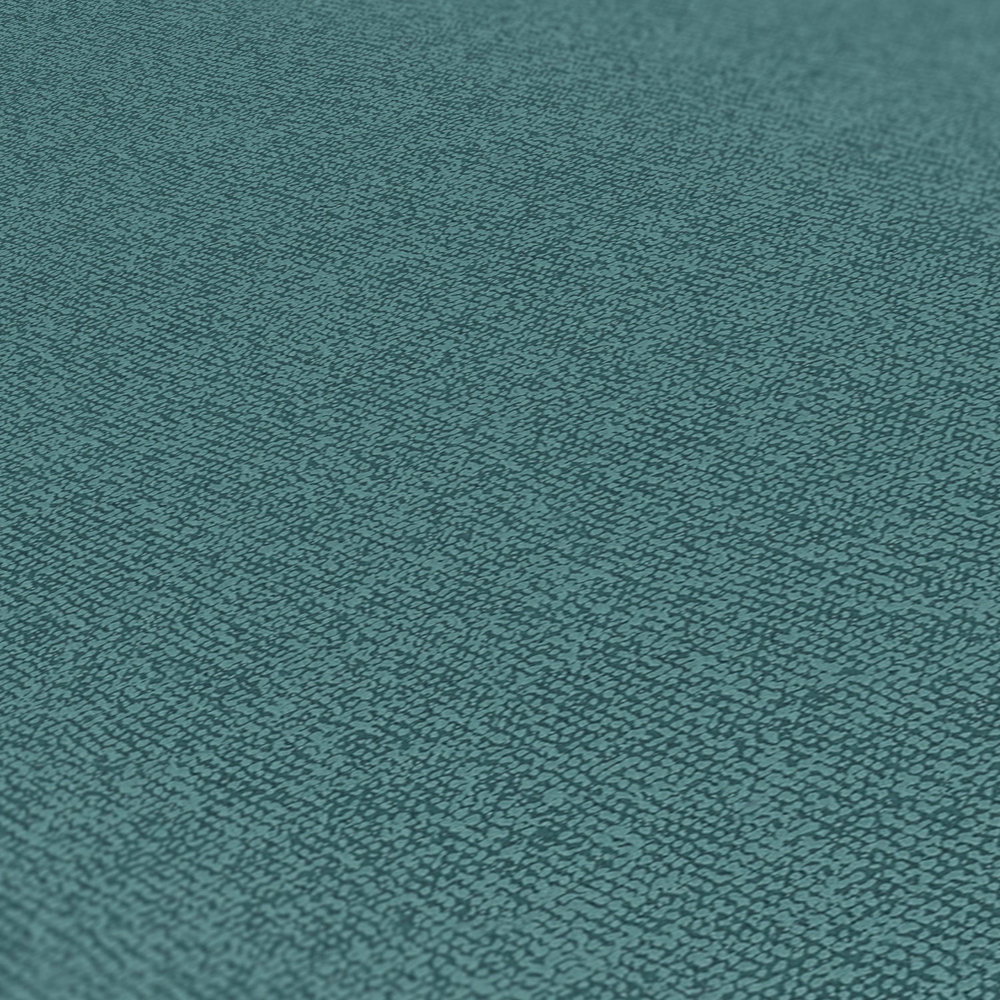             Uni Tapete mit Leinen-Optik, strukturiert – Grün, Blau
        