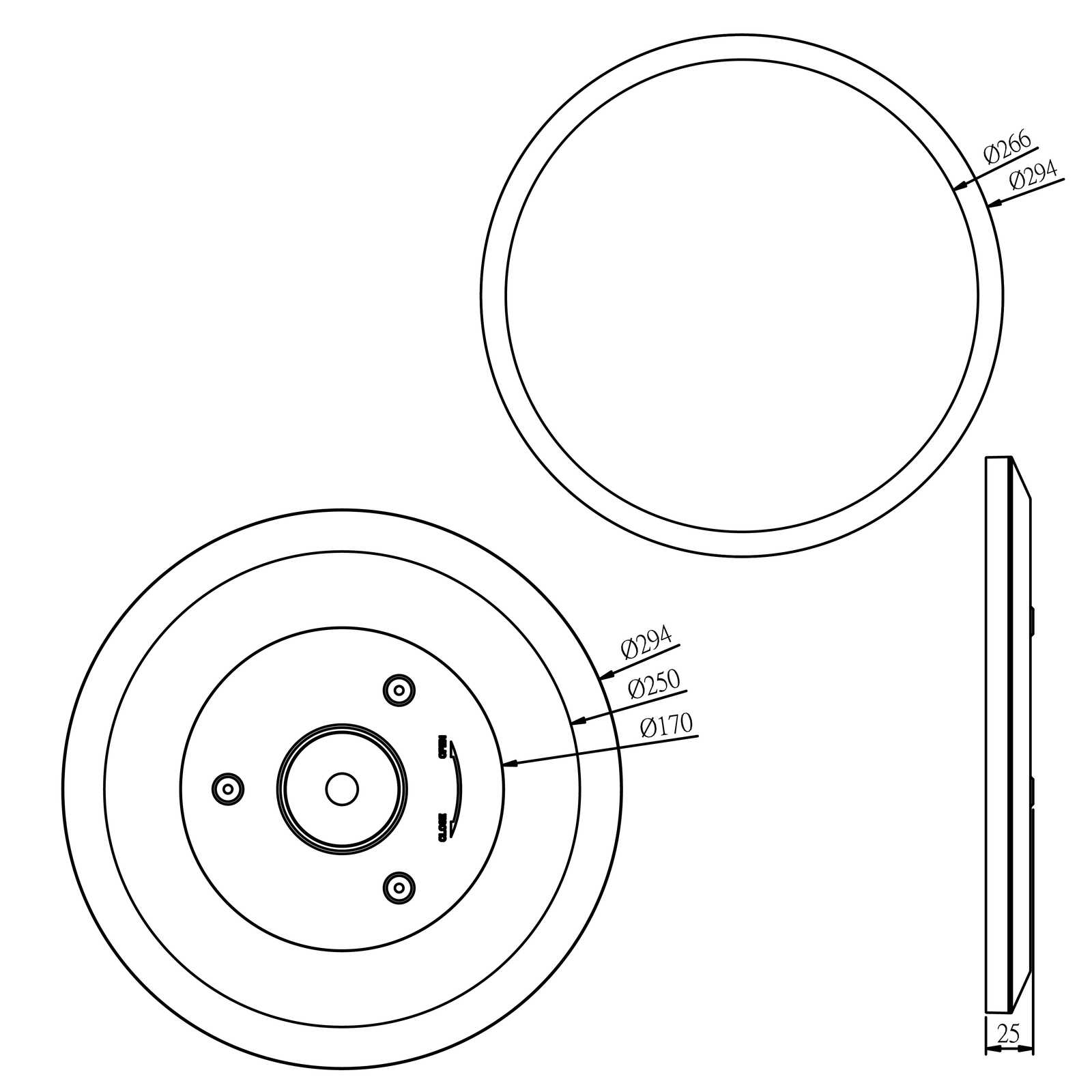             Aufbaupaneel aus Kunststoff - Claire 1 – Schwarz
        