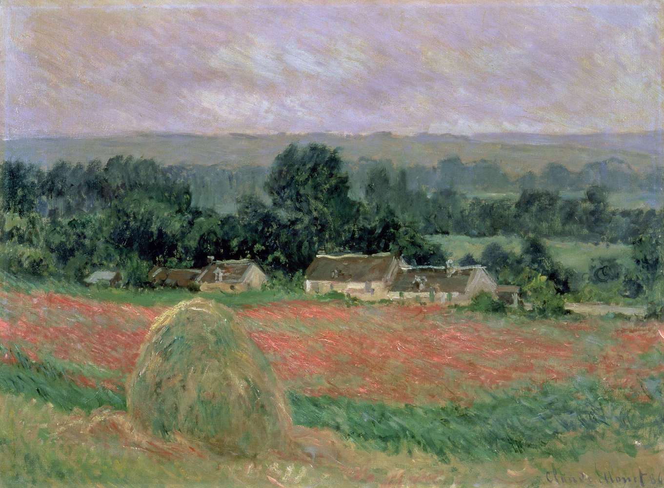             Fototapete 'Heuhaufen in Giverny' von Claude Monet
        