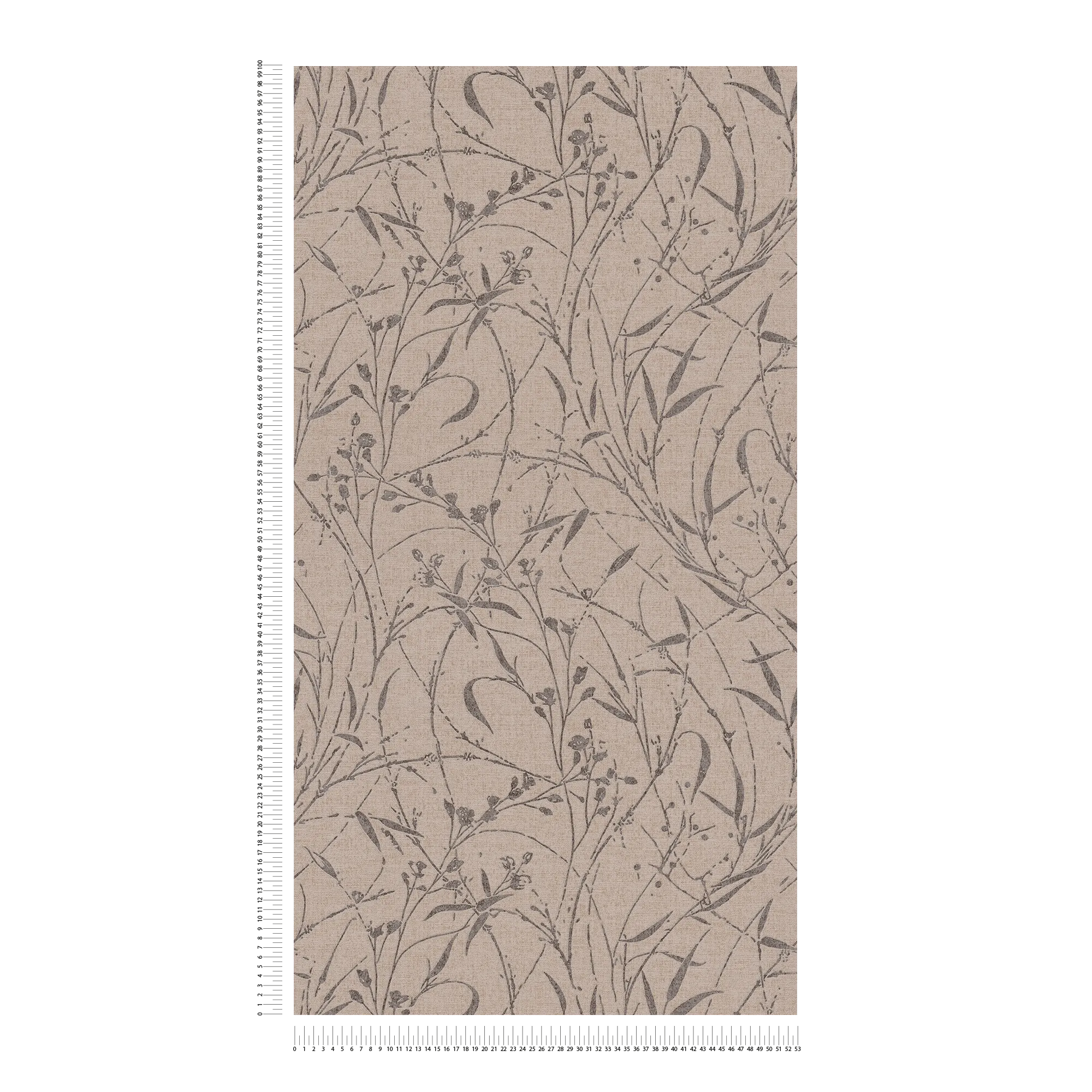 Non-woven textured wallpaper • botanical illustration lightly textured