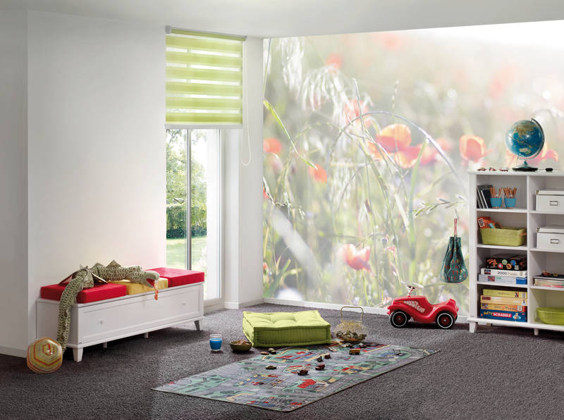 Kinderzimmer, Spielmatte, Regale, Spielzeugauto, Globus