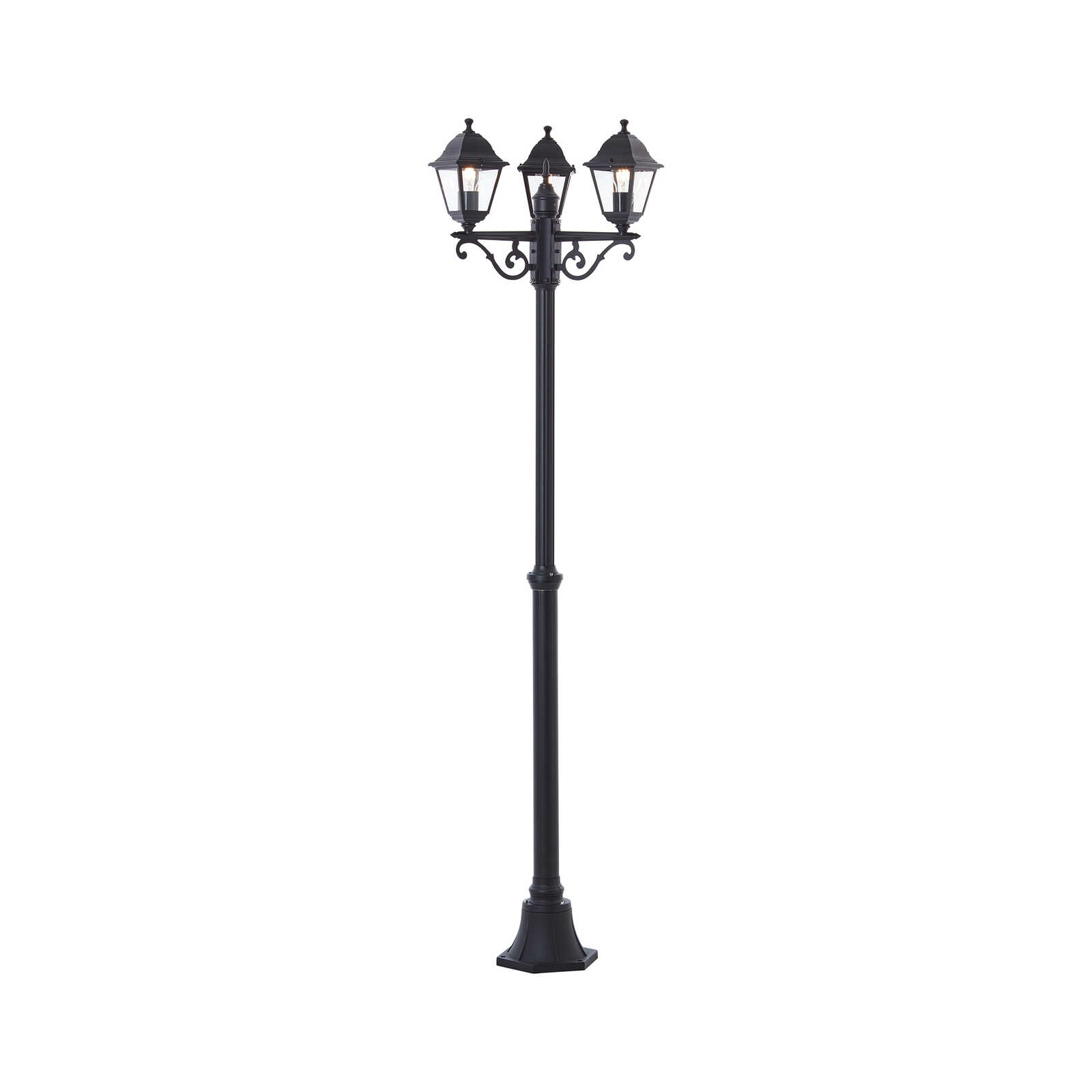         Lampadaire d'extérieur en verre - Luis 2 - Noir
    