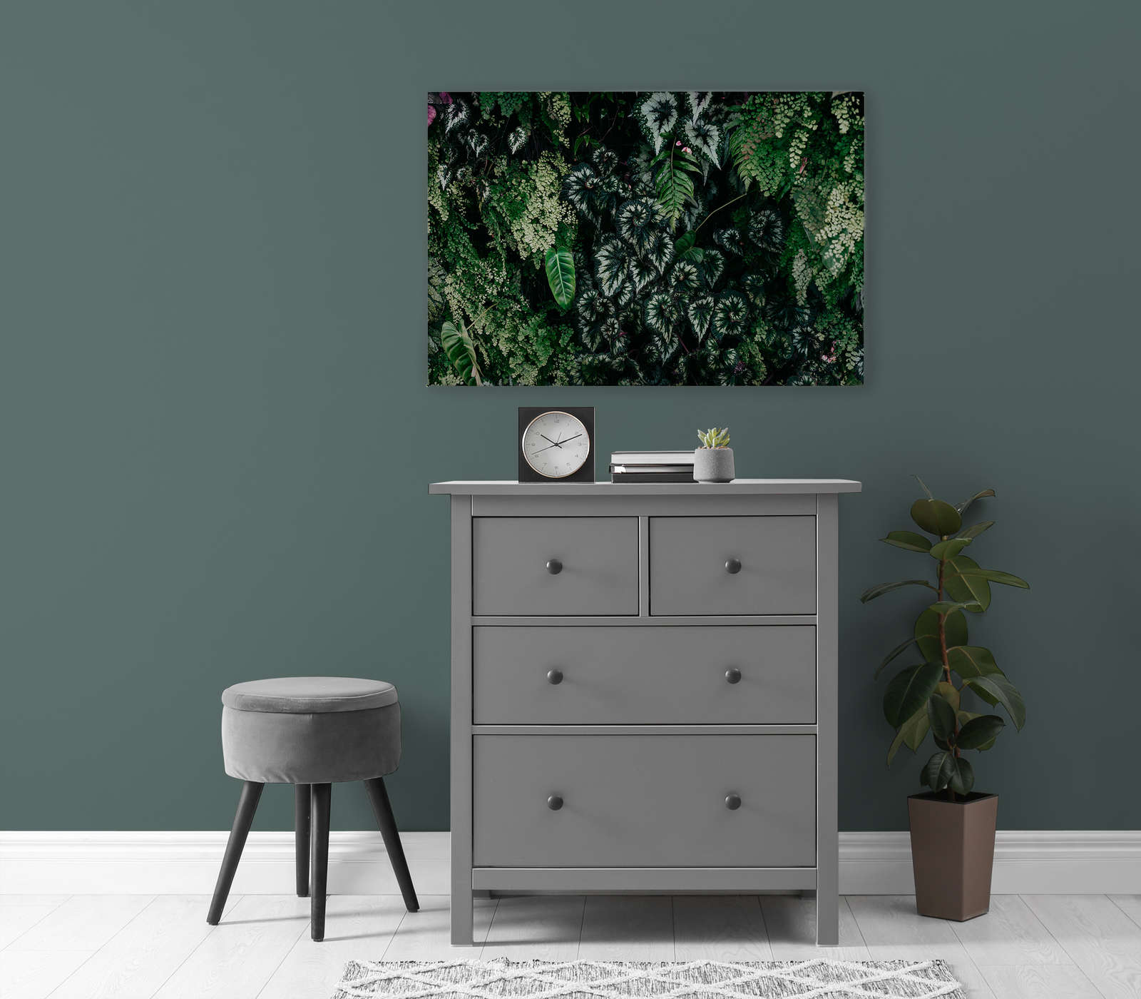             Deep Green 2 - Leinwandbild Blätterdickicht, Farne & Hängepflanzen – 0,90 m x 0,60 m
        