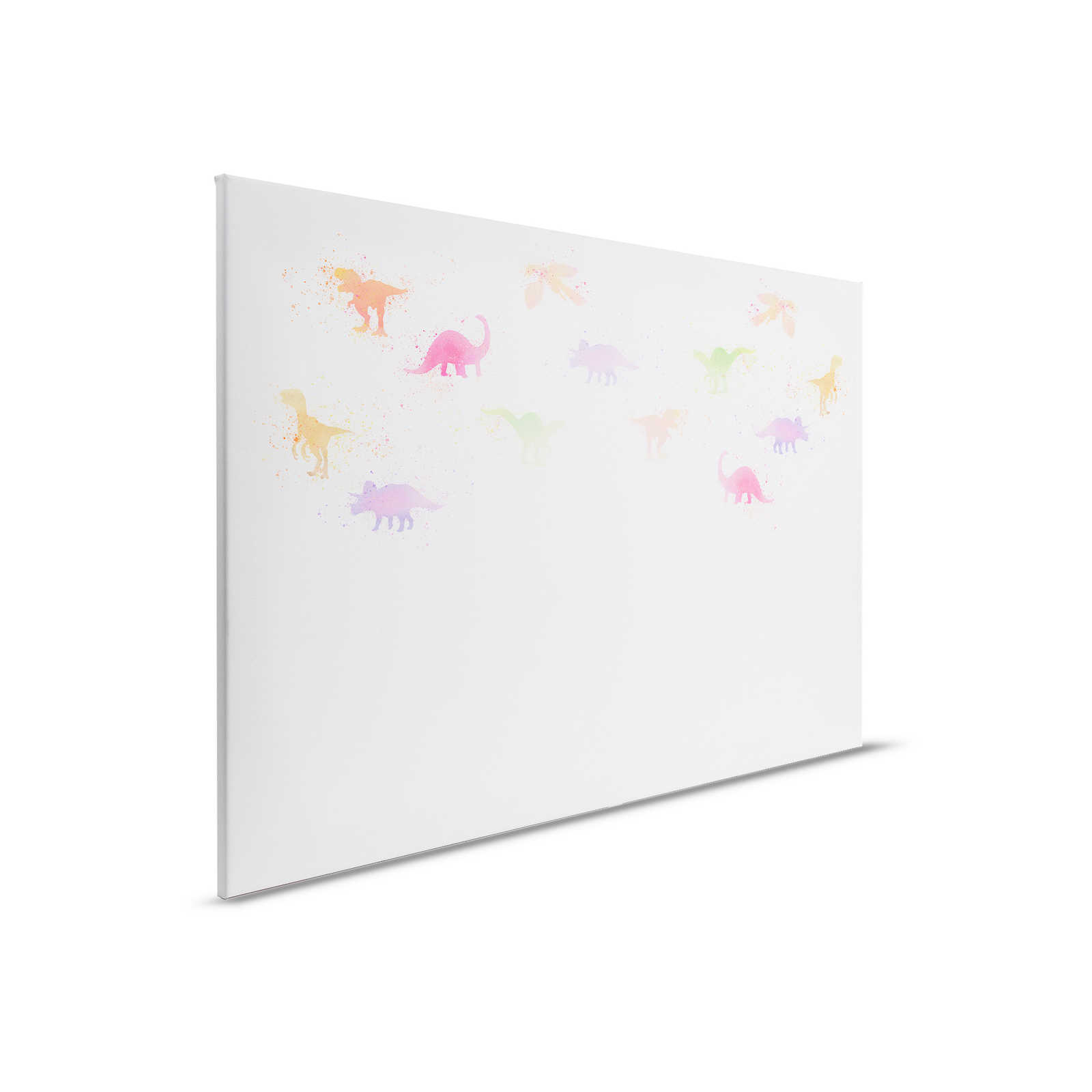         Toile chambre d'enfant avec petits dinosaures - 0,90 m x 0,60 m
    