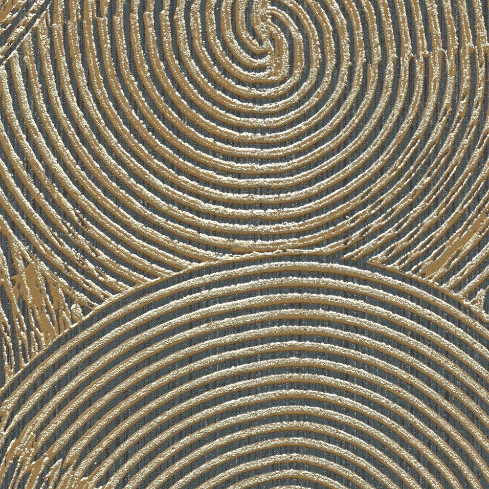             Mustertapete moderne Putzoptik mit Gold – Beige, Metallic, Schwarz
        