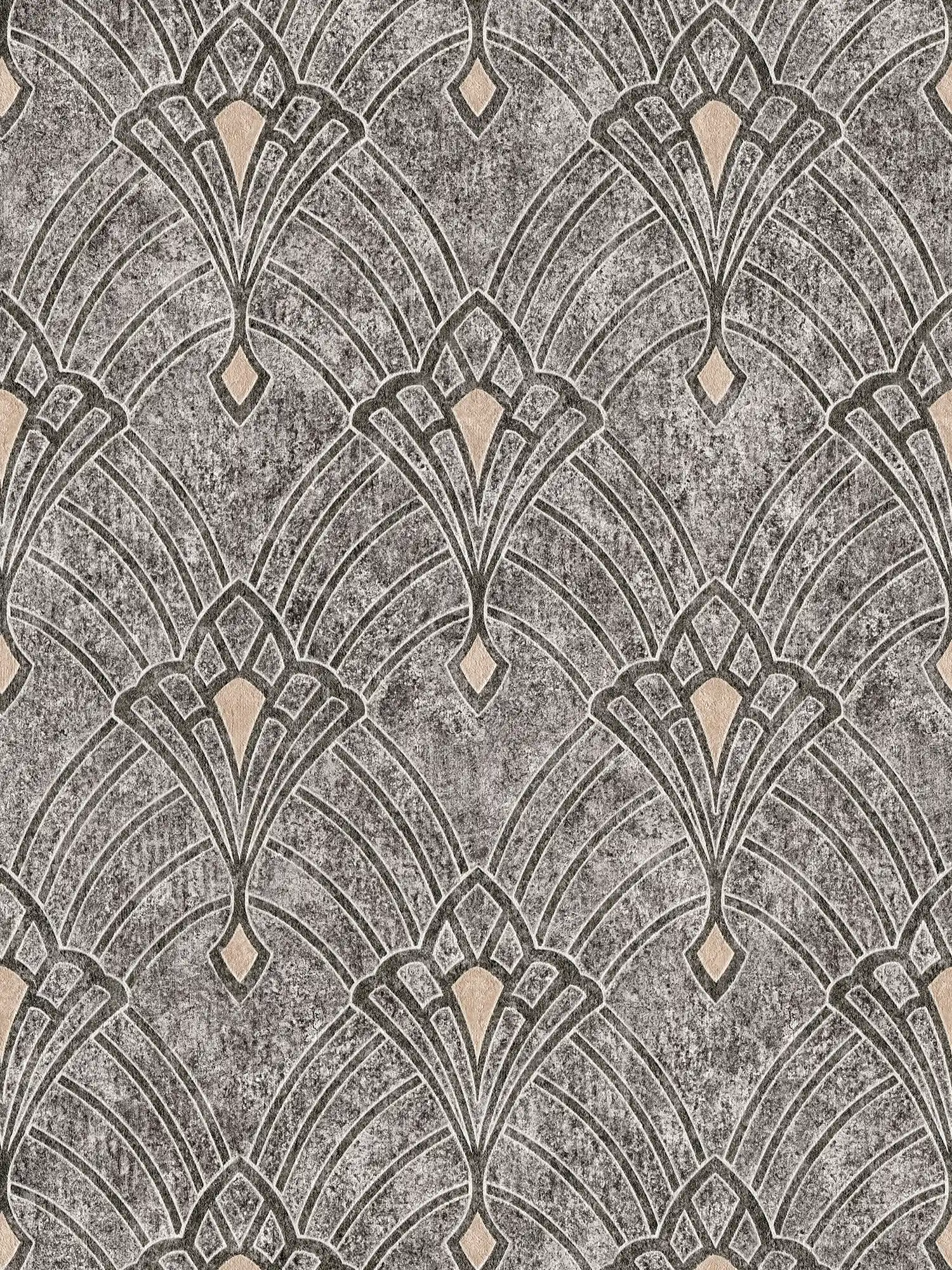         Metallic Tapete Schwarz mit Glanzeffekt & Farbstruktur
    