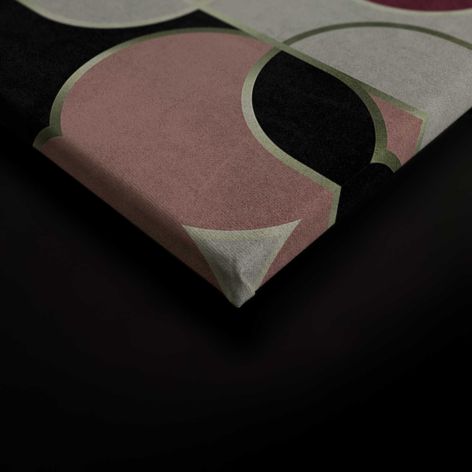             Ritz 3 - 50er Retro Leinwandbild Grafik Design mit Gold Akzent – 0,90 m x 0,60 m
        