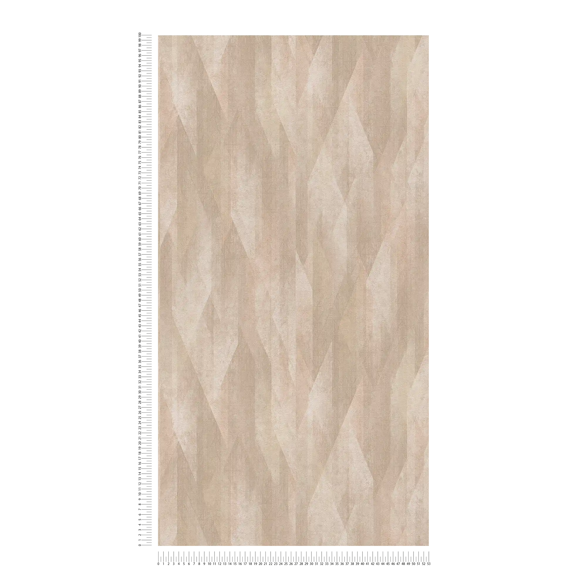 Vliestapete mit grafischen Rautendesign – Beige, Braun