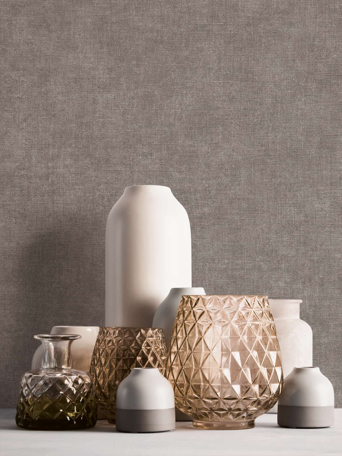 Vasen, Glasvasen, Maßgefäße, Geometrisches Muster, Mattglas