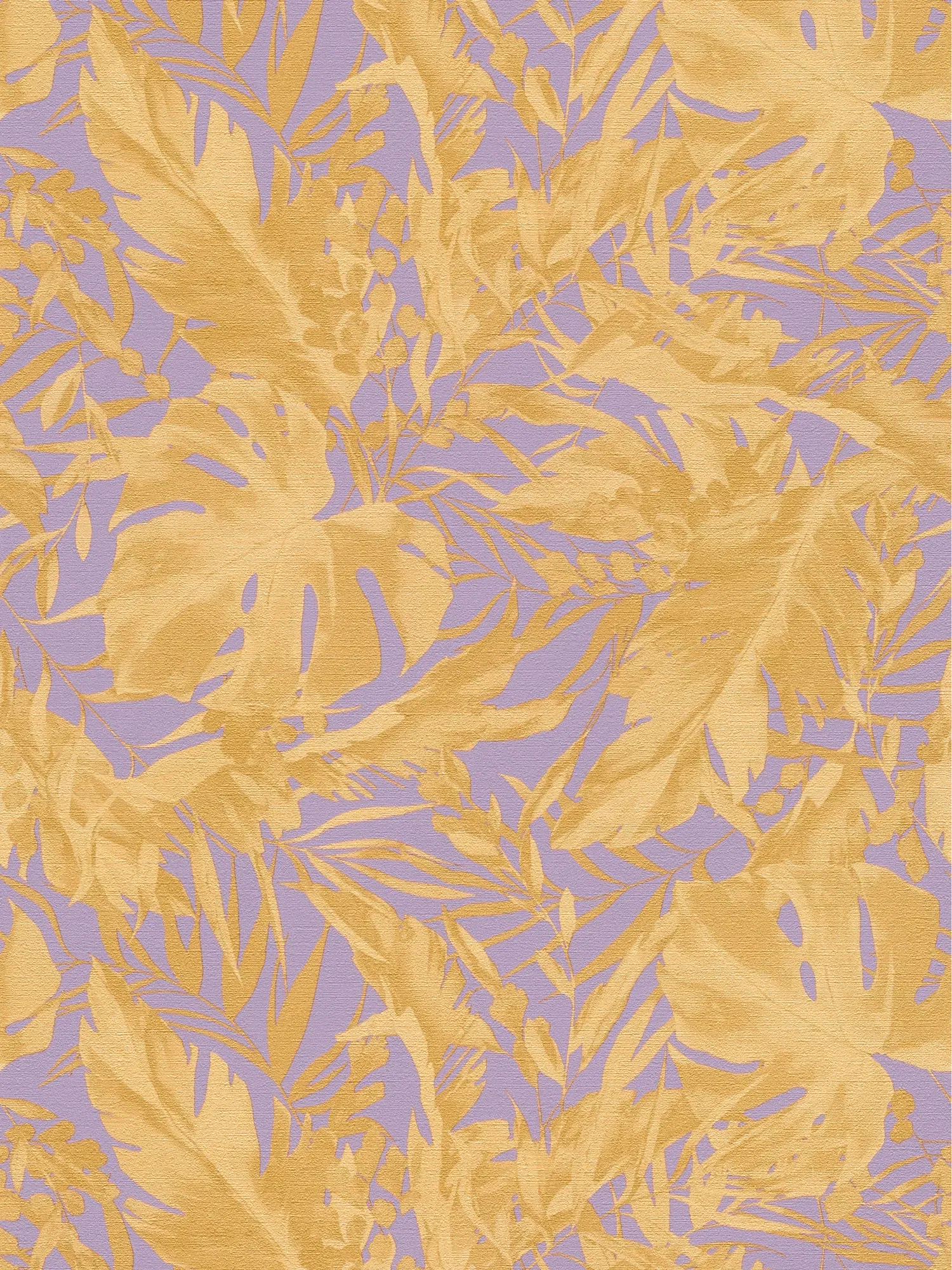             COSMOLiving - Matte Vliestapete mit exotischem Dschungelmotiv und leichter Struktur – Lila, Gold, Braun
        