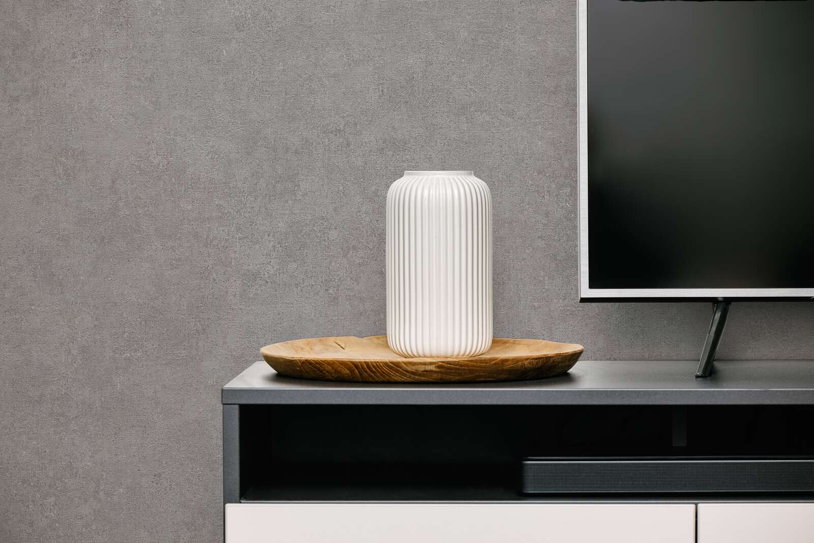 vase, keramik, weiß, gerippt, dekorativ