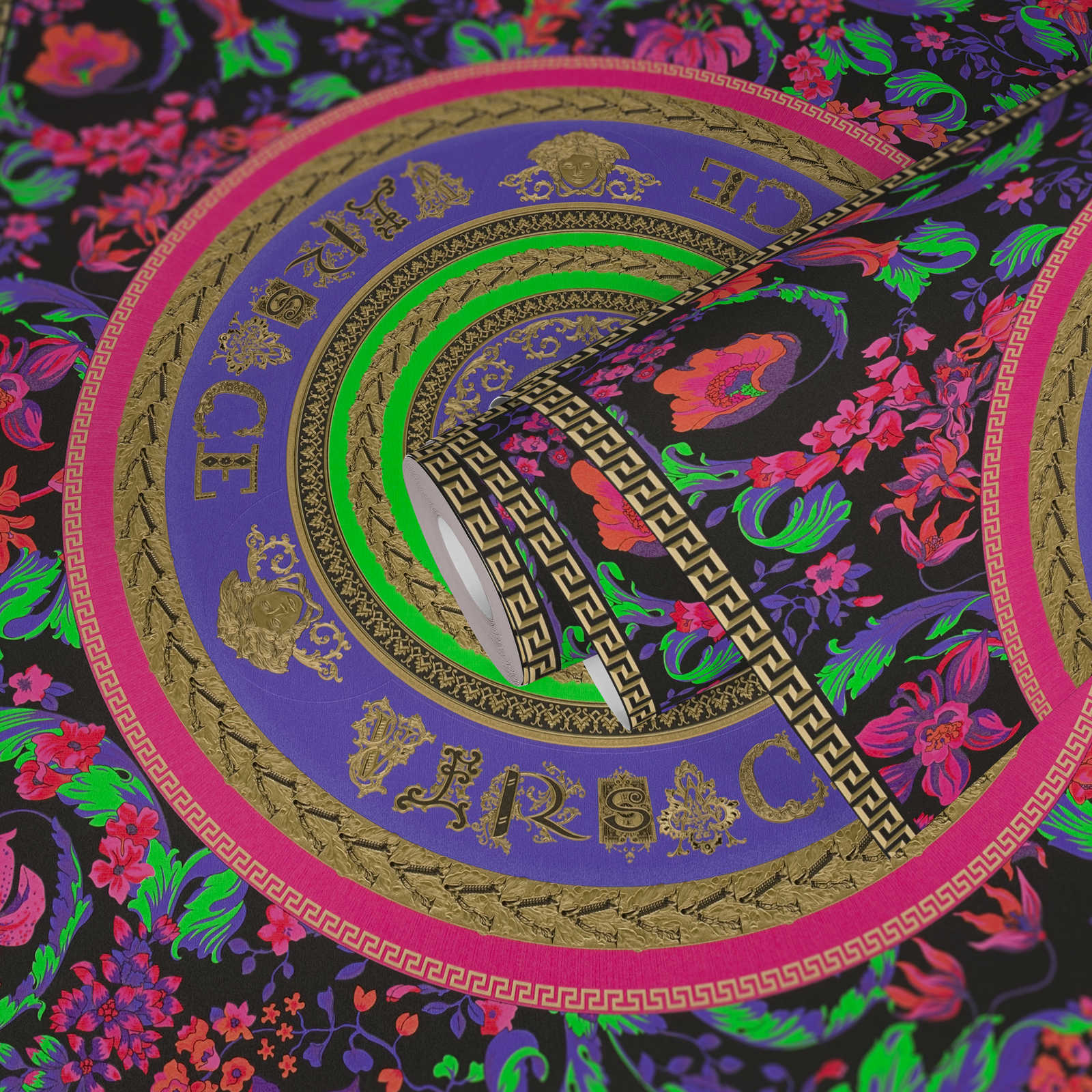 VERSACE wallpaper • neon colours and brand design » online