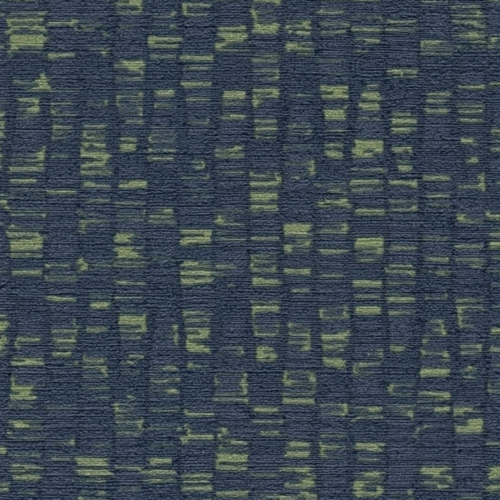 Vliestapete mit dezentem Muster – Blau, Grün