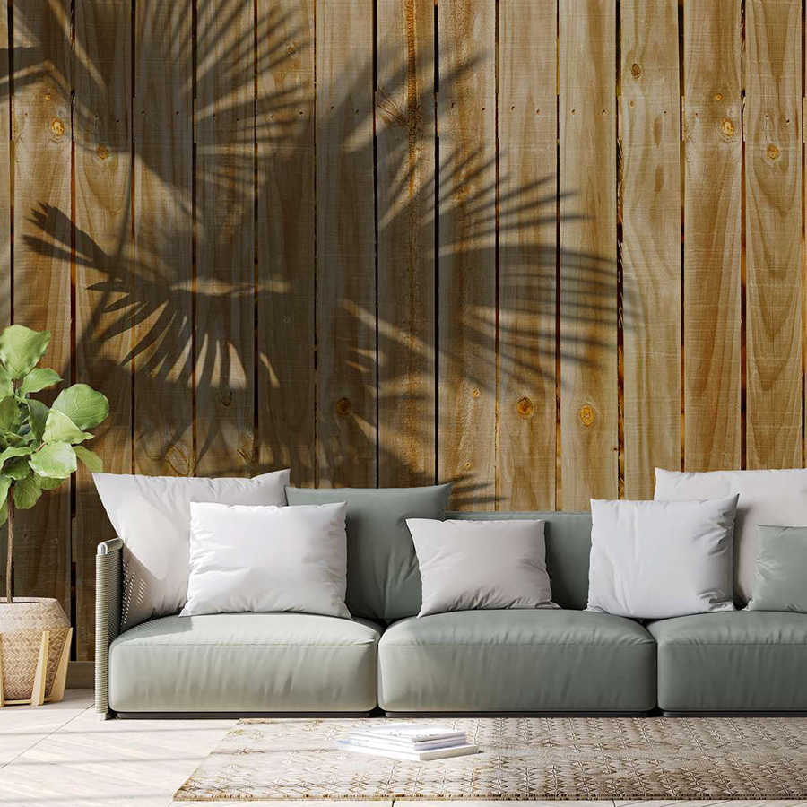 holzvertäfelung, wohnzimmer, sofa, kissen, pflanze