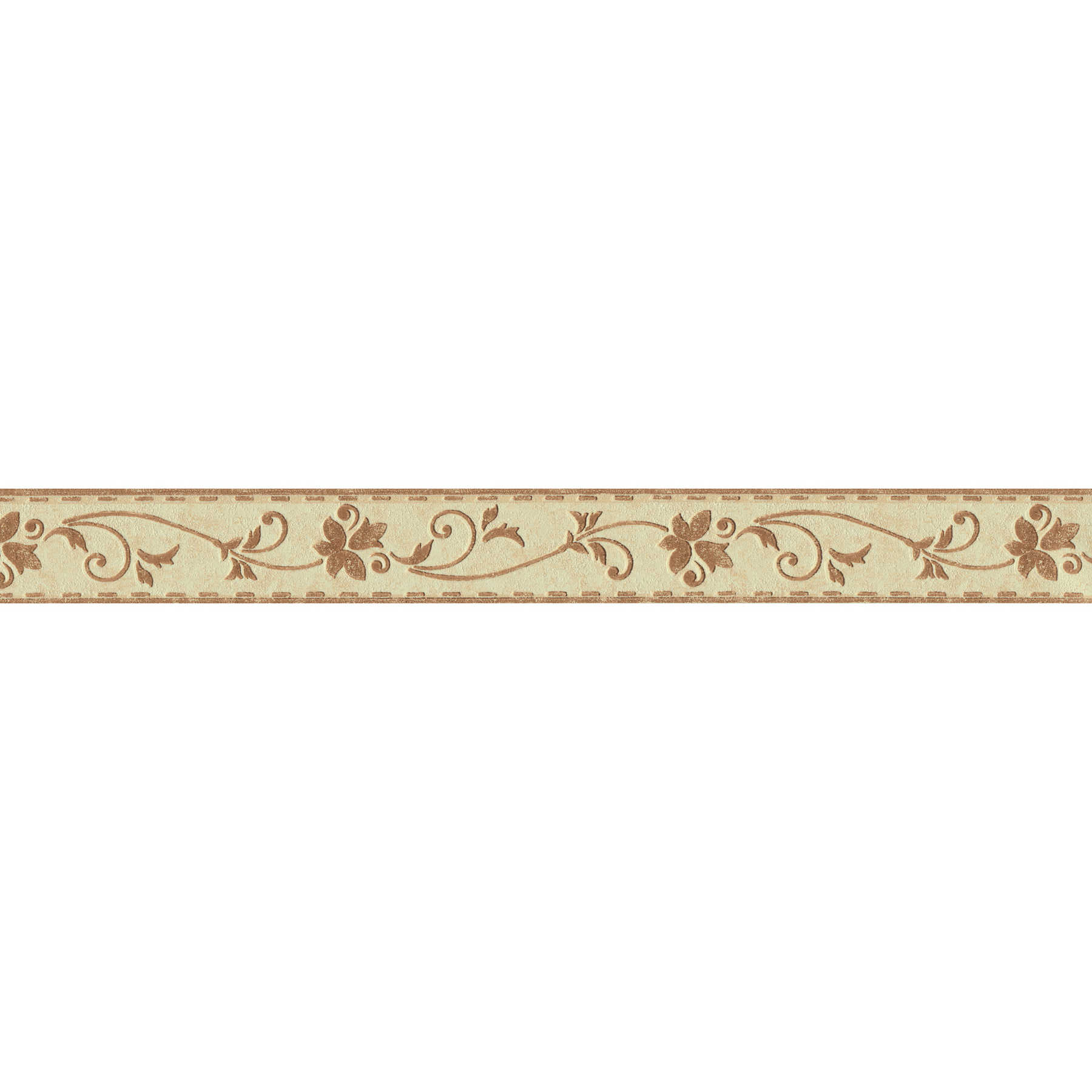         Schmale Borte florale Ranken im Used-Look – Braun, Beige
    