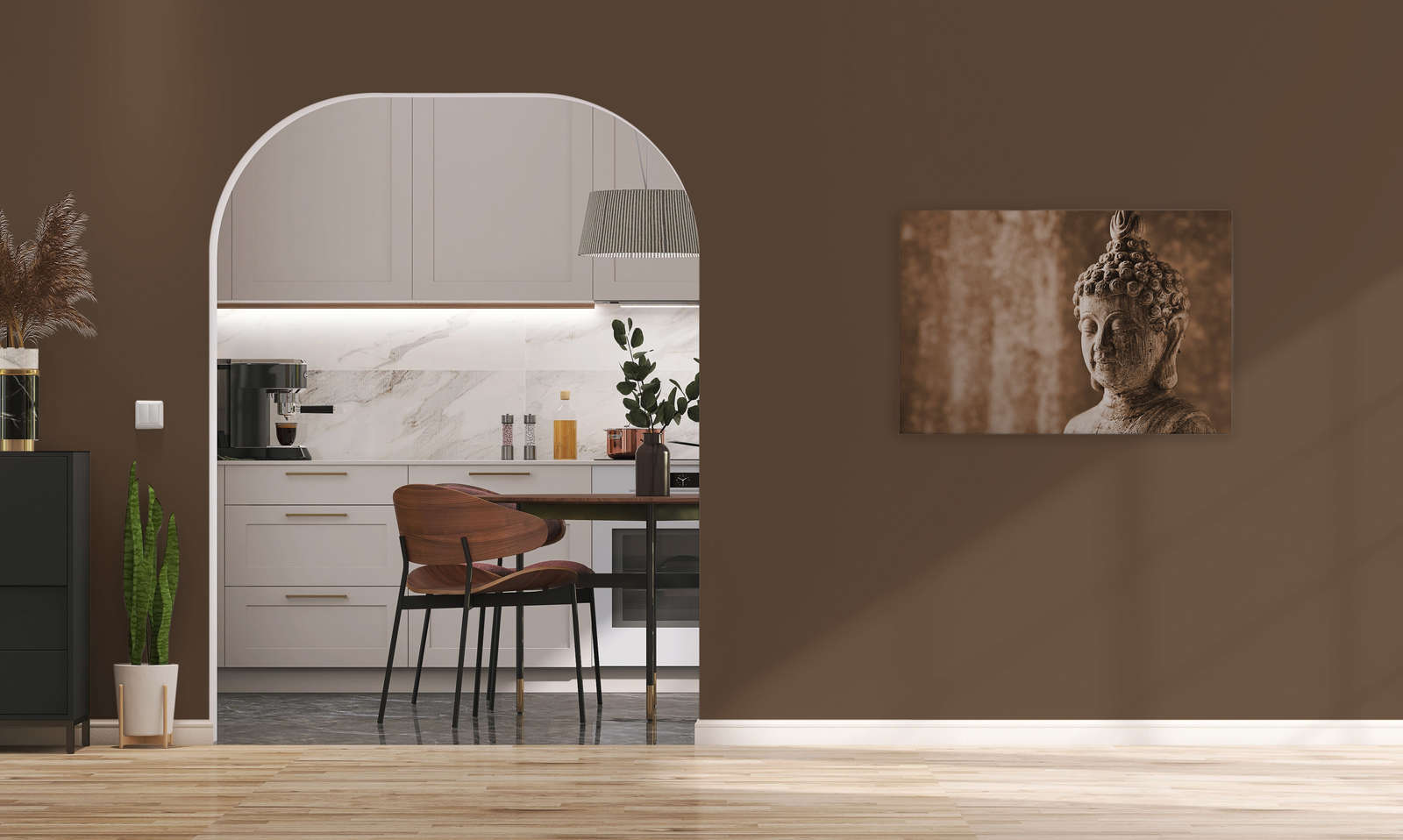             Leinwand Asiatische Stein-Skulptur – 0,90 m x 0,60 m
        