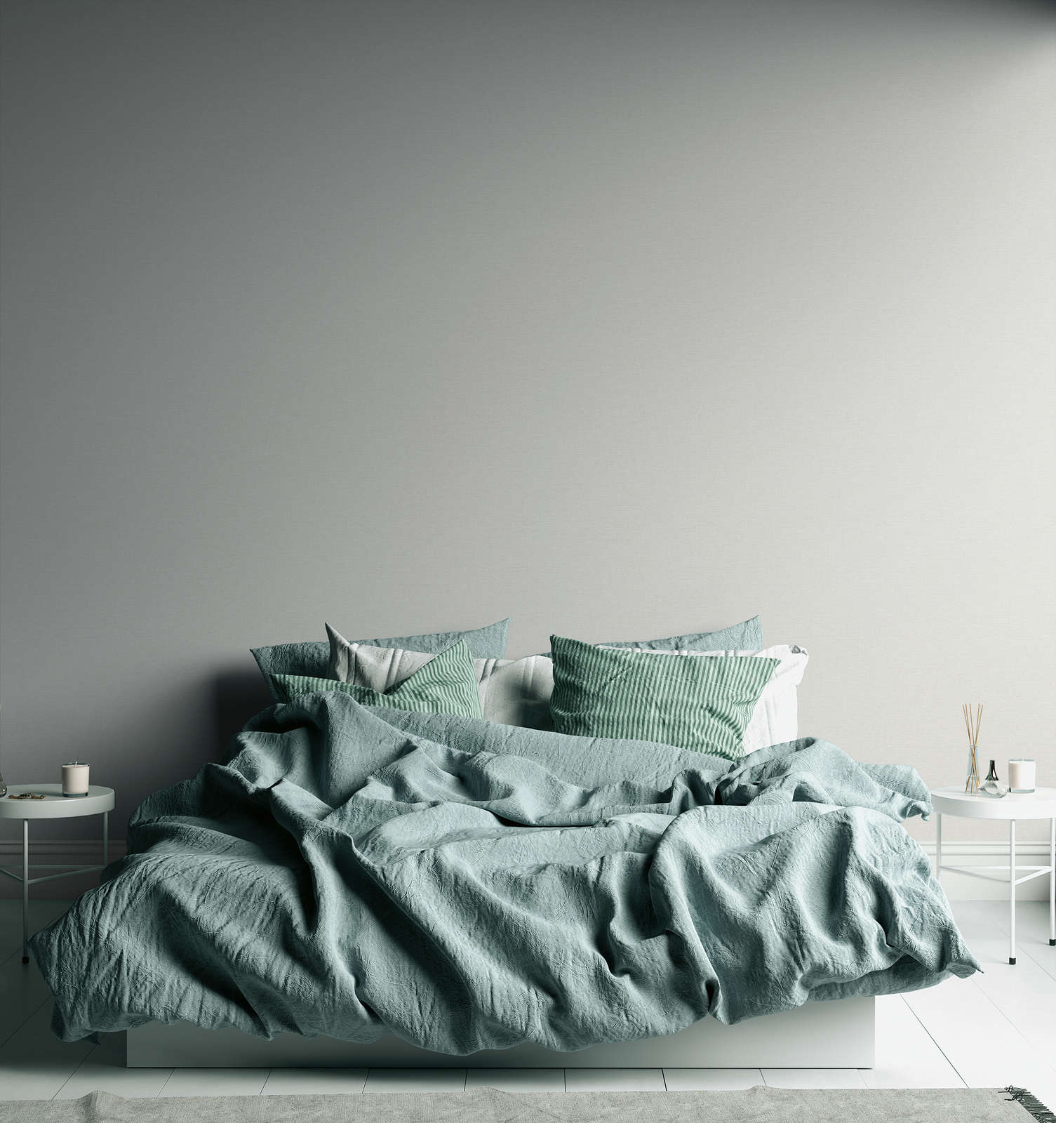             Einfarbige Vliestapete mit Strukturdesign, matt – Creme, Weiß
        