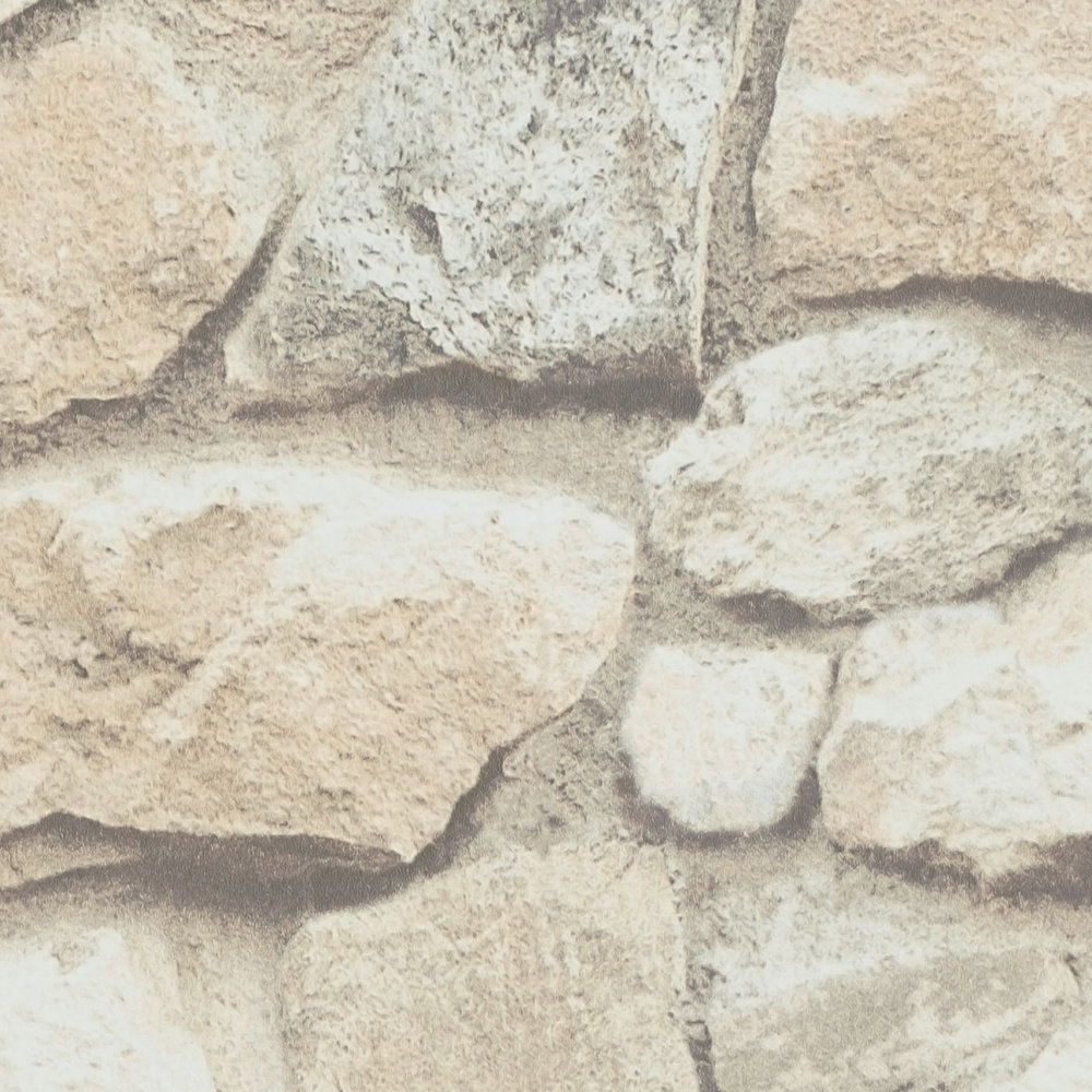             Zelfklevend behangpapier | natuursteenlook met 3D-effect - beige, crème
        