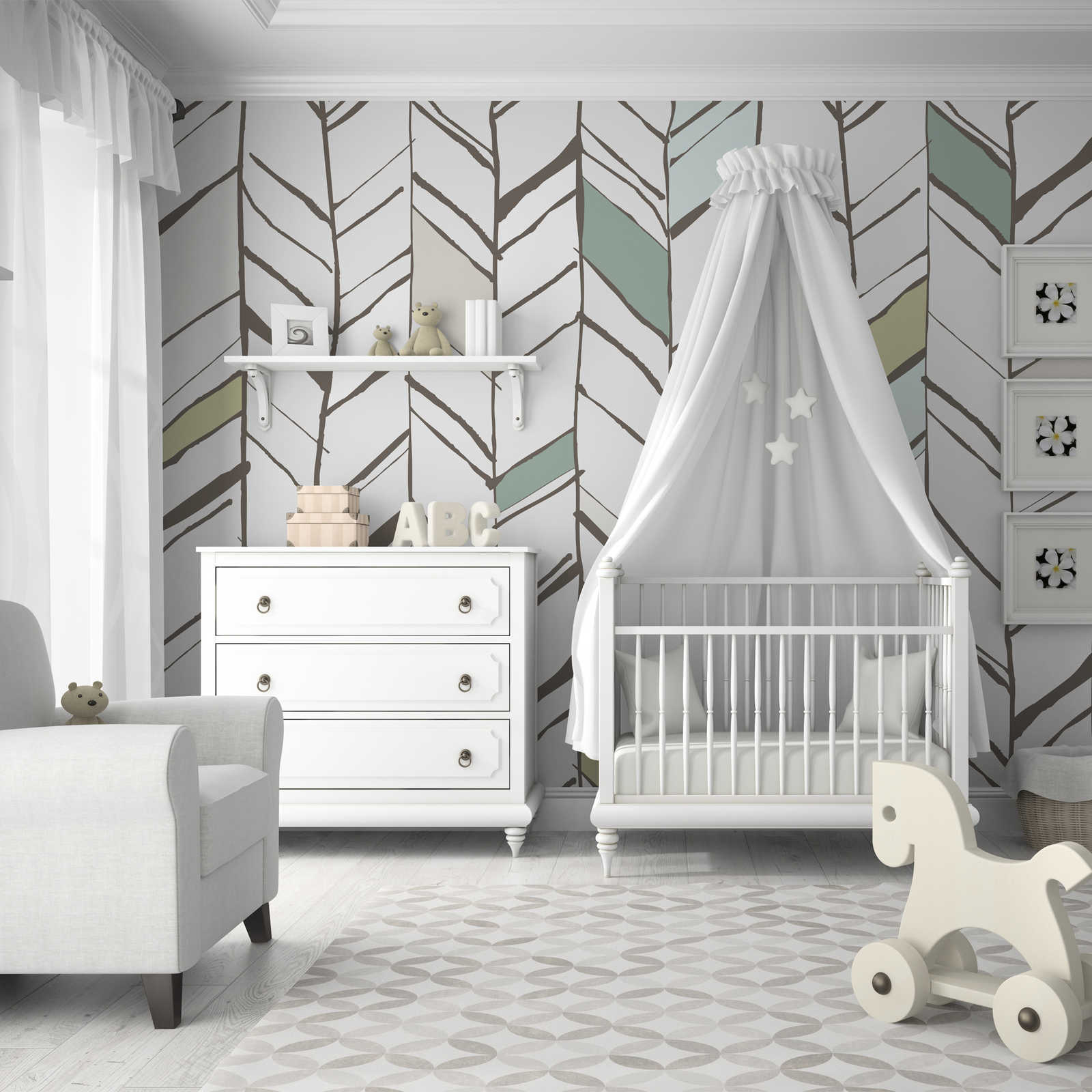         Fototapete Streifenmuster im Scandi-Stil – Glattes & mattes Vlies
    