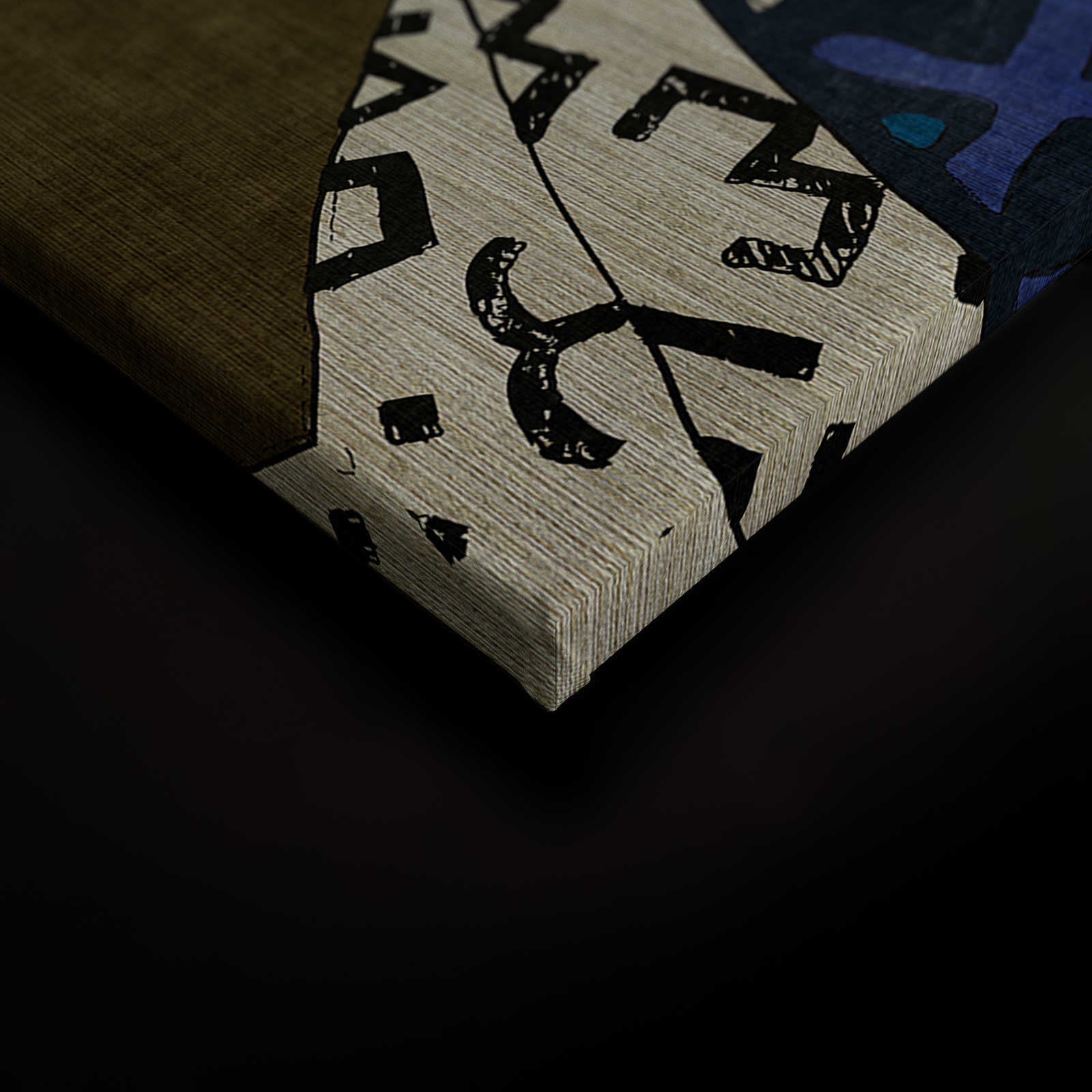             Nairobi 3 - Afrika Leinwandbild Dress Design mit Ethno Muster – 0,90 m x 0,60 m
        