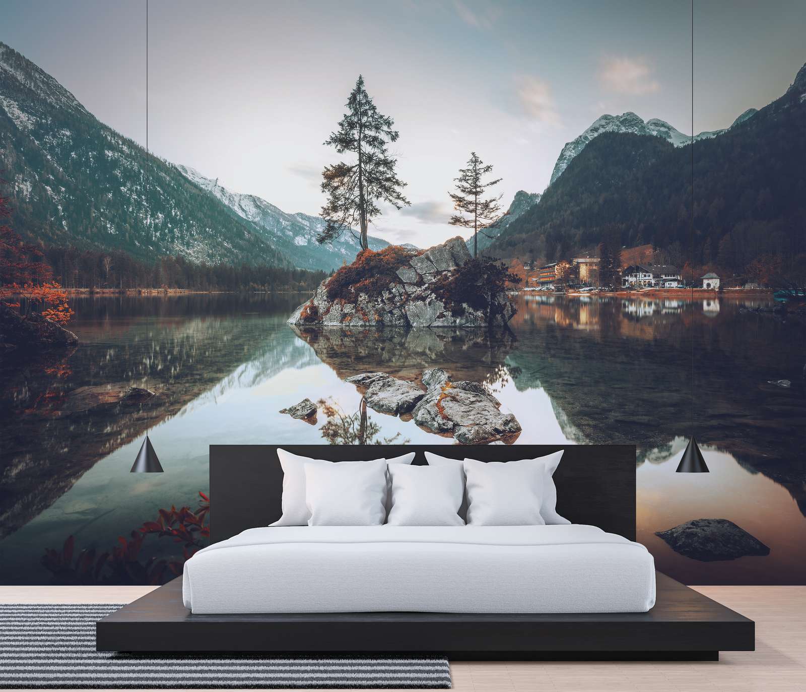 landscape, See image?, lake, insel, berge
