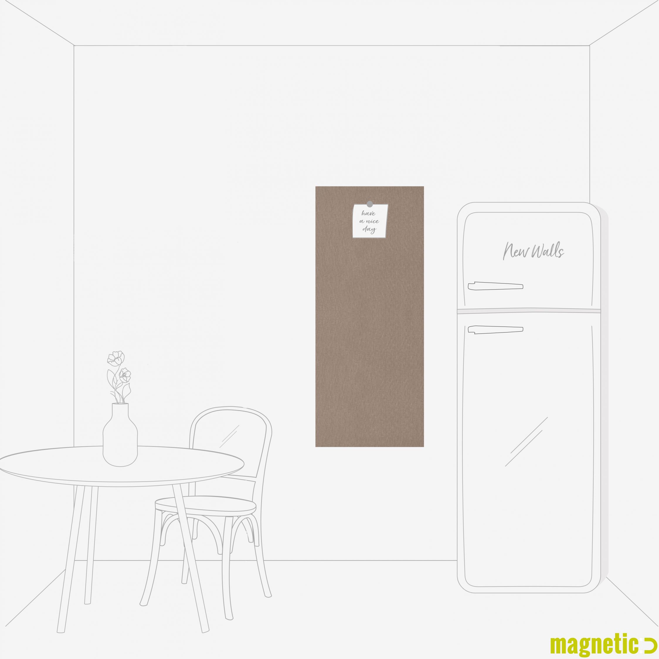 papier peint magnétique