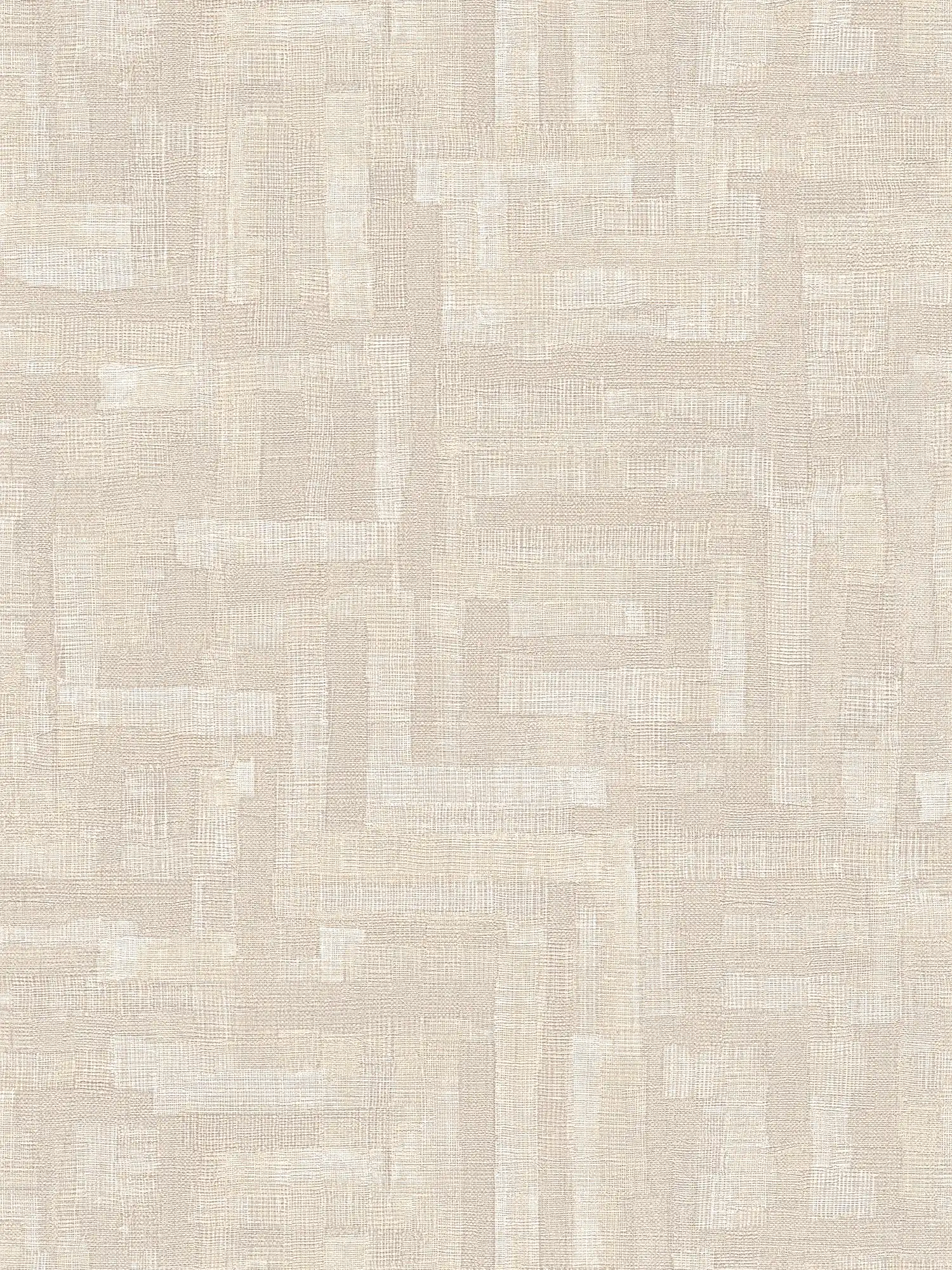         Helle, moderne Vliestapete mit geometrischem Holzmotiv und ebenmäßiger Struktur – Beige, Creme, Grau
    