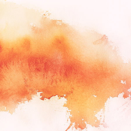 watercolor, orange, orange-red, abstract, stain