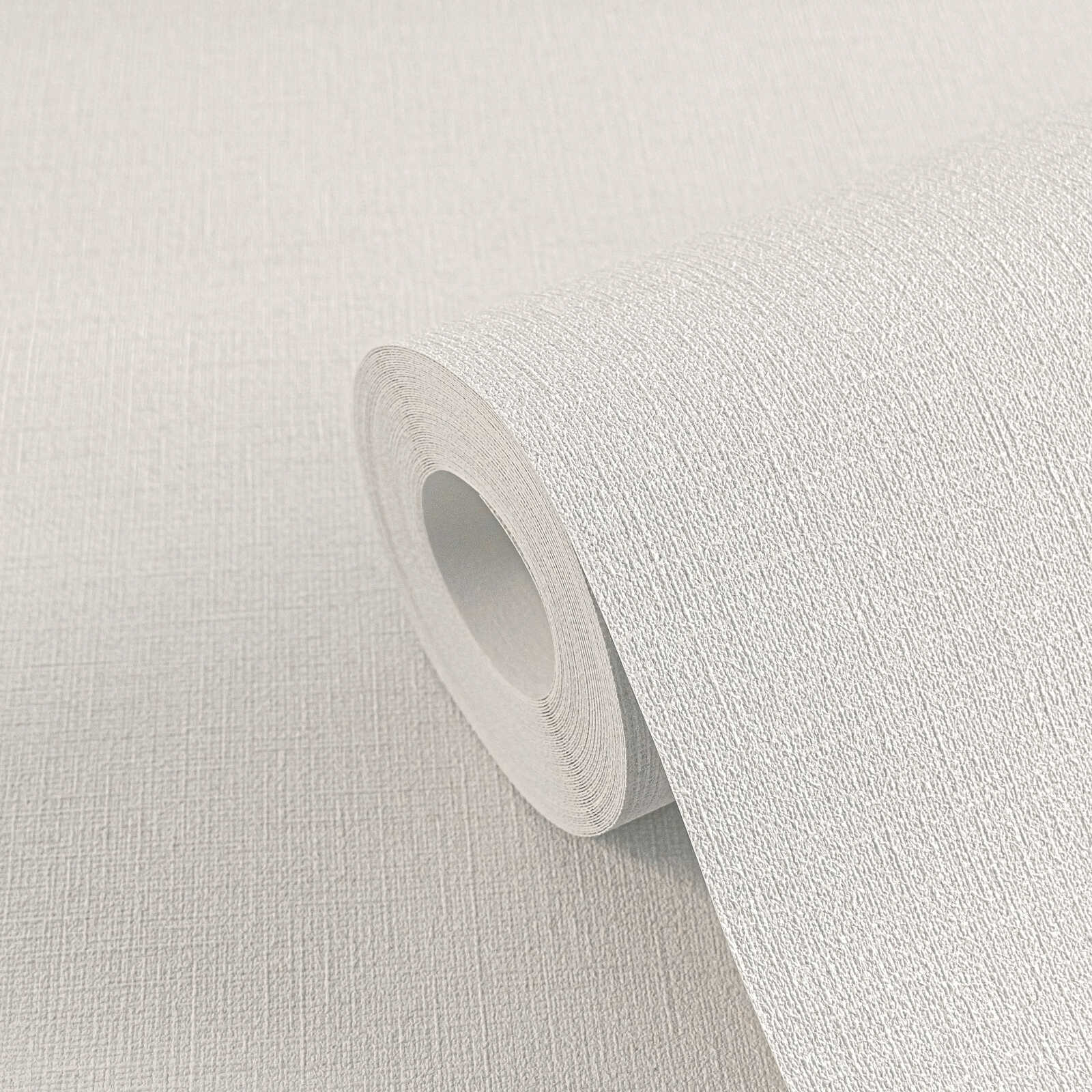 Uni Vliestapete mit dezenter Strukturzeichnung leicht strukturiert – Creme, Weiß