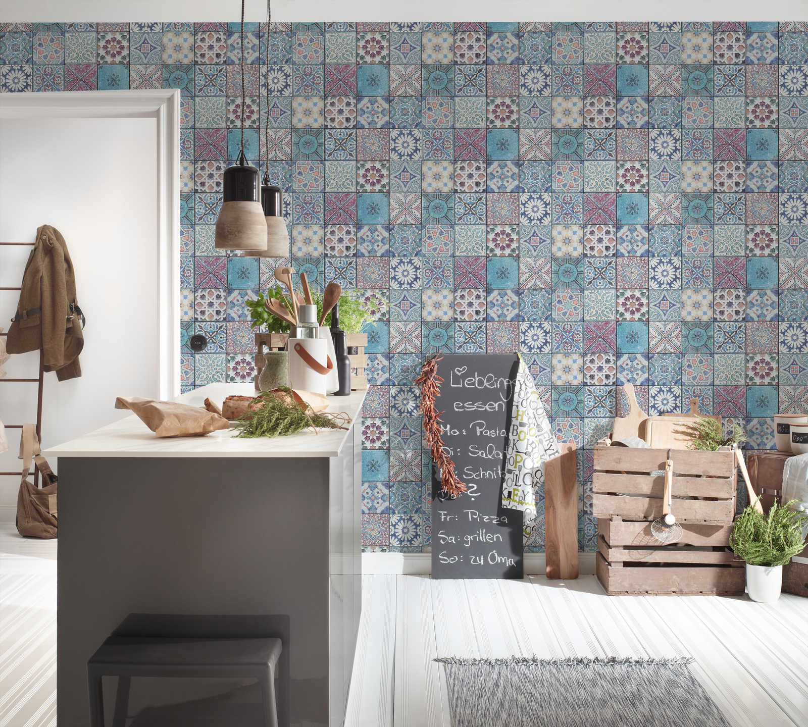 Behang blauw bloemen | Koel & elegant | Bestel nu Behang blauw bloemen | Koel & elegant | Bestel nu
