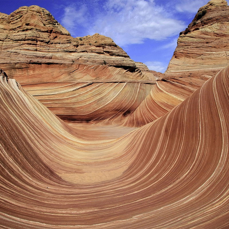 Sandstone, Rock formations, Patterned hills, Desert landscape, Striations