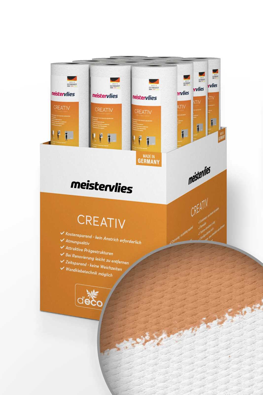             Überstreichbare Tapete mit Textil-Look – Überstreichbar, Weiß
        