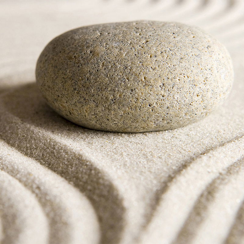         Photo wallpaper pattern in the sand with stone - Premium smooth fleece
    