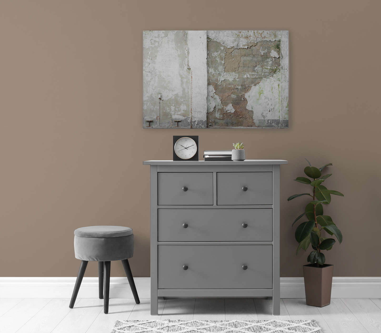             Beton Leinwandbild Betonoptik im Used Look – 0,90 m x 0,60 m
        