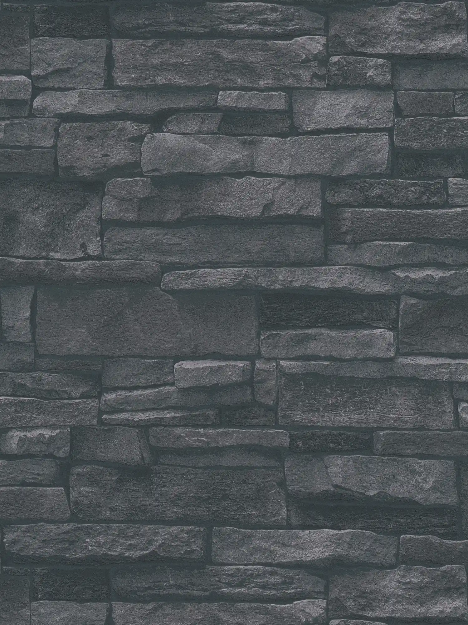         Steinoptiktapete in schwarz mit 3D-Optik
    